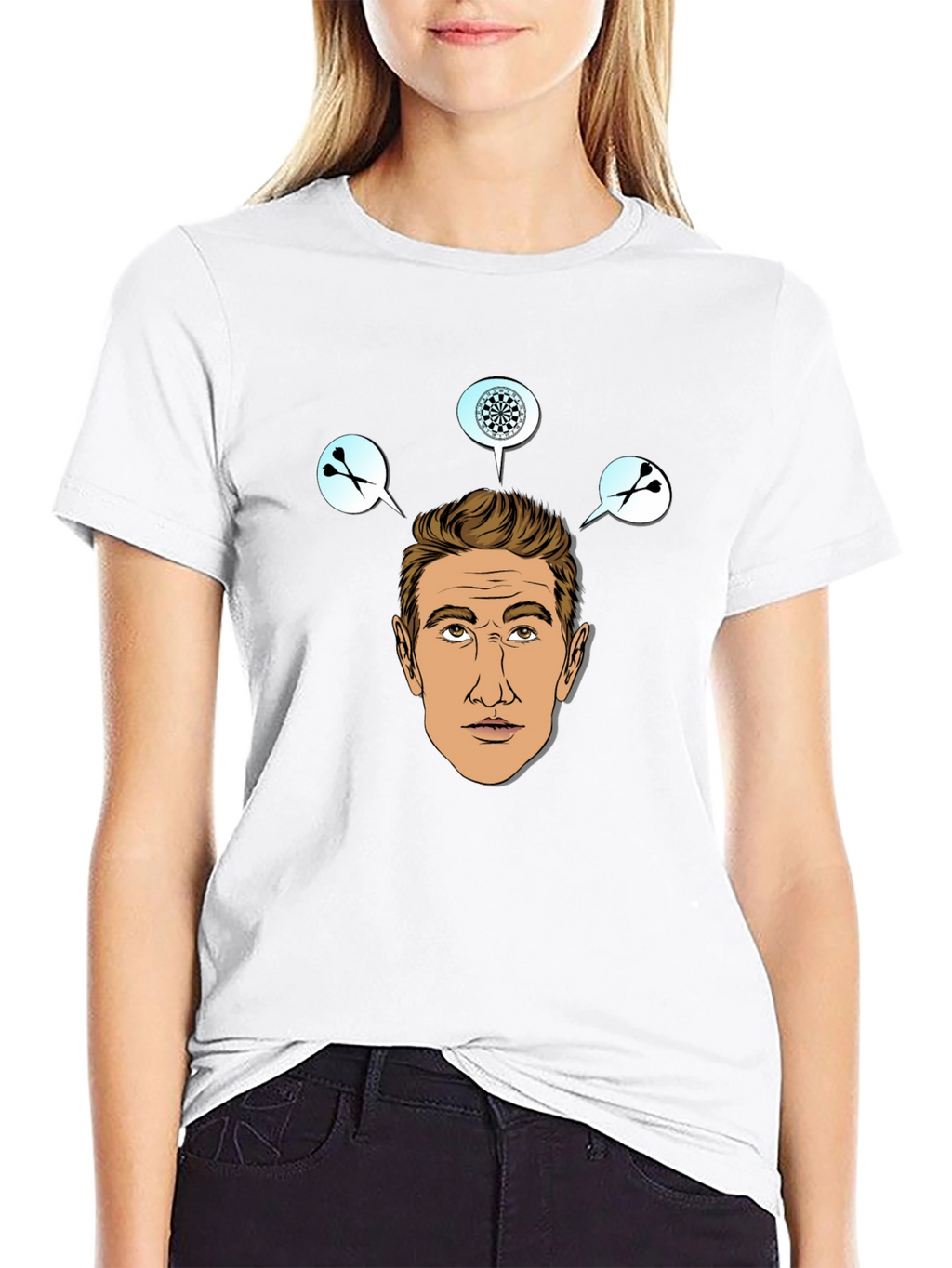 Darts Player Graphic Print T-Shirt