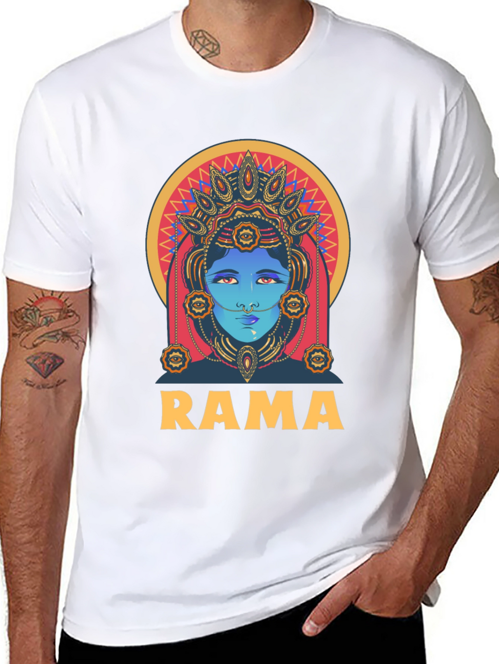 Rama Graphic Tee - Artistic Indian Design