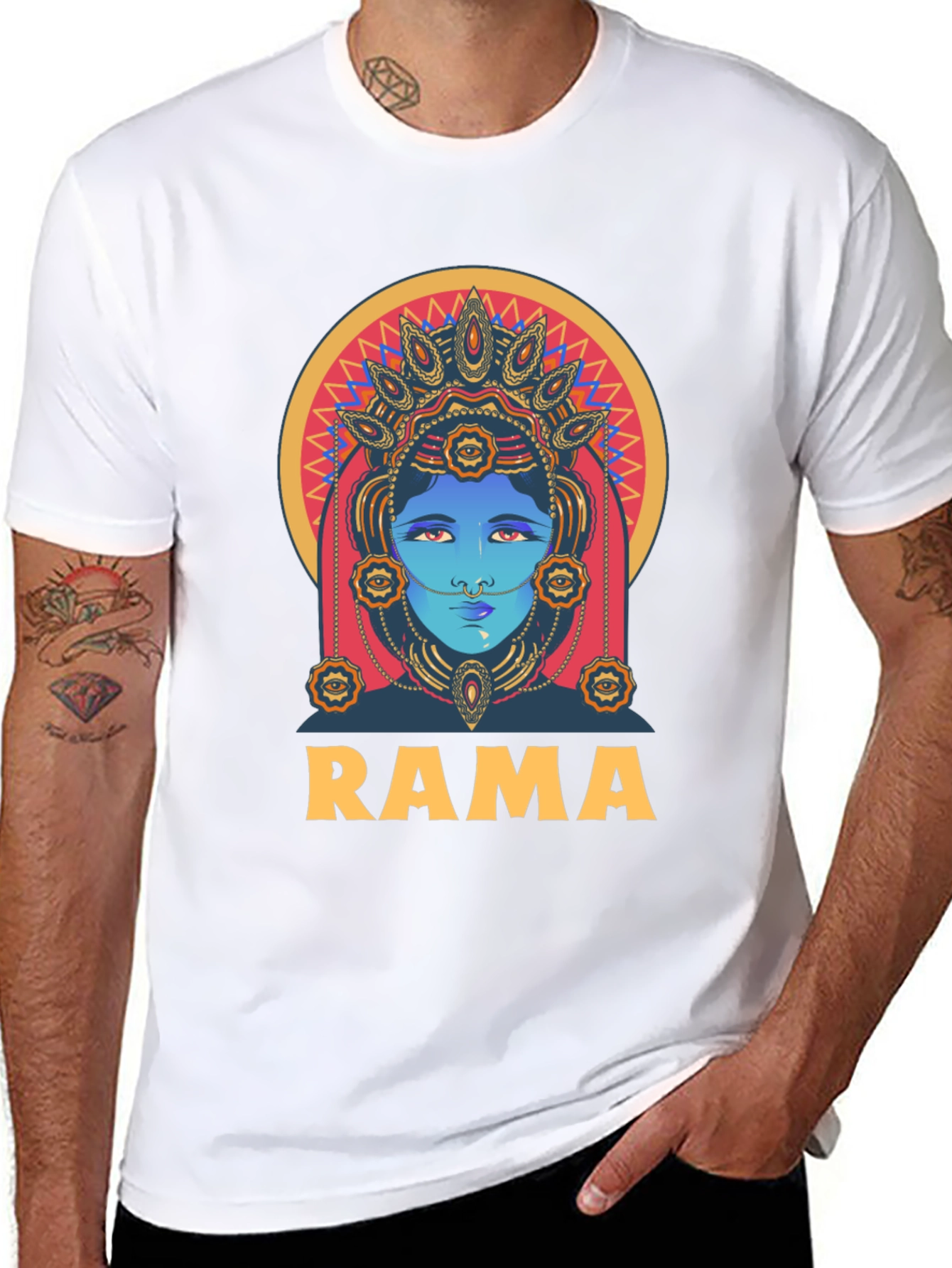 Rama Graphic Tee - Artistic Indian Design