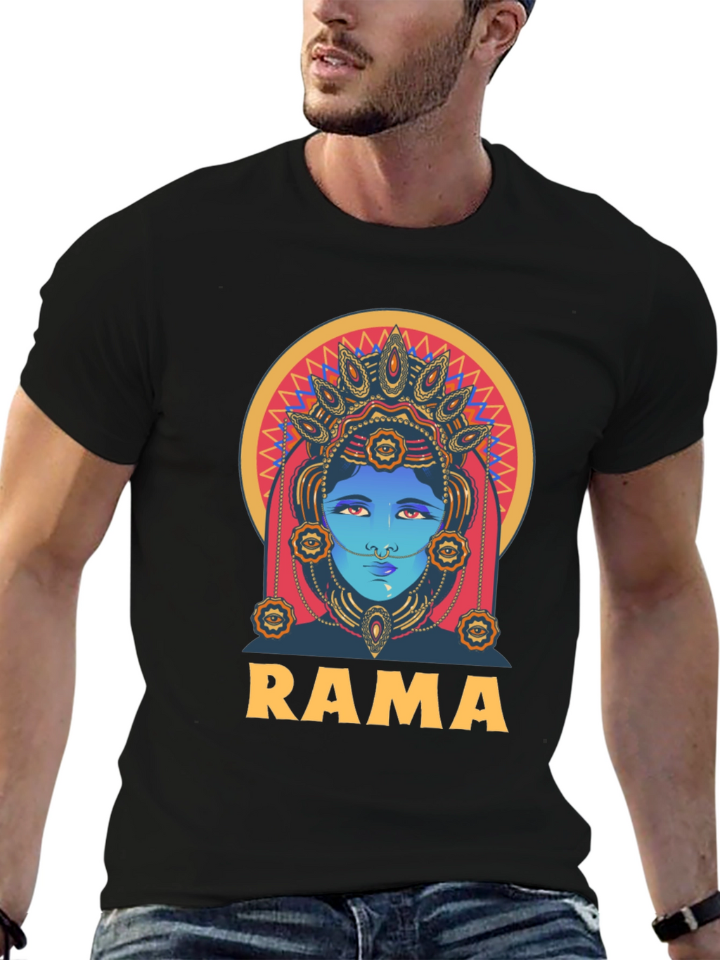 Rama Graphic Tee - Artistic Indian Design