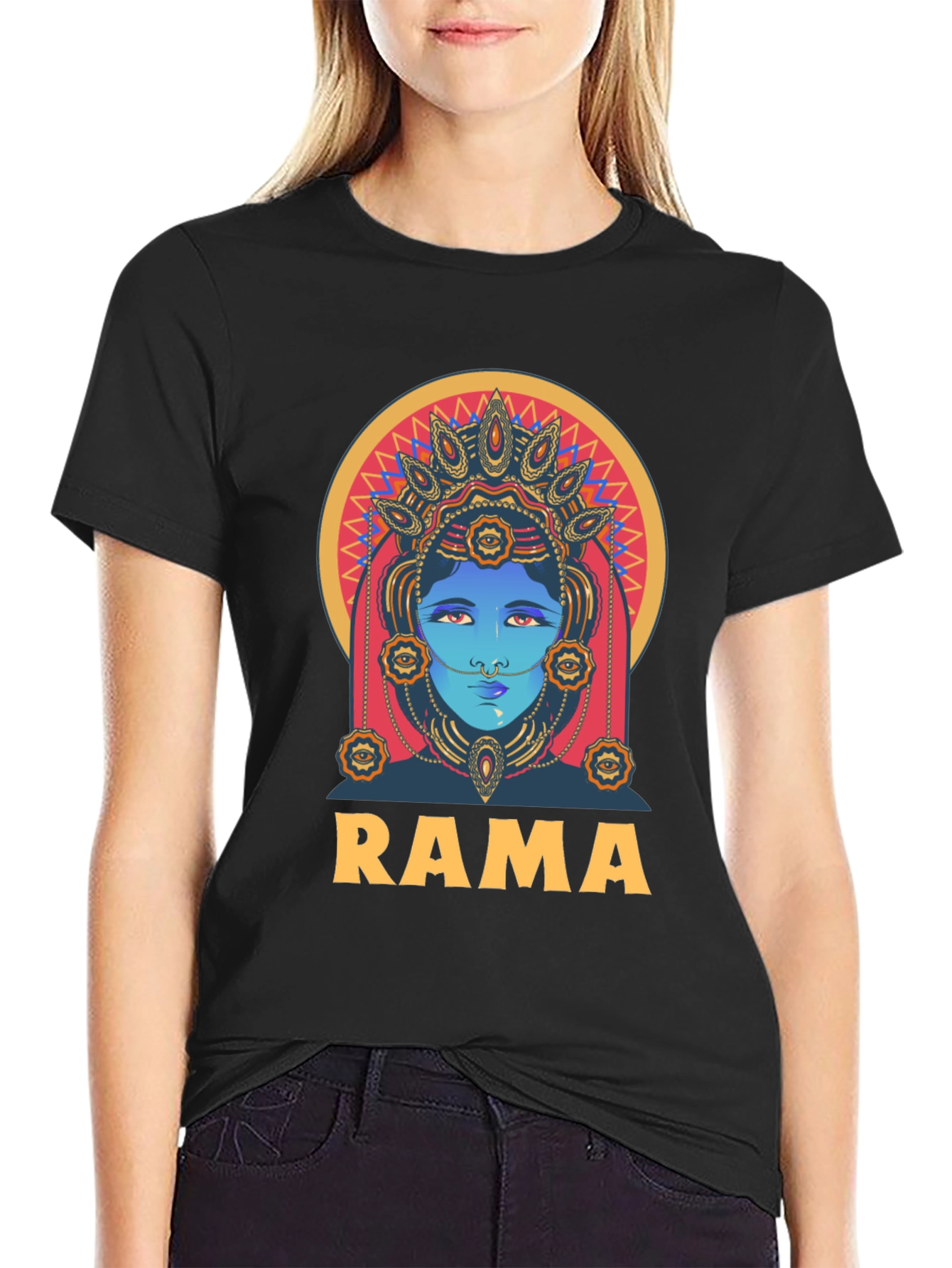 Rama Graphic Tee - Artistic Indian Design