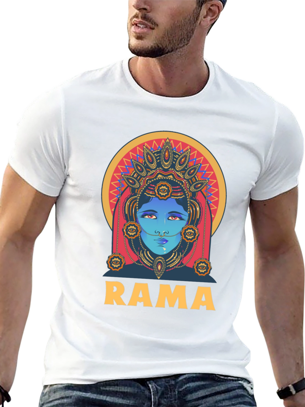 Rama Graphic Tee - Artistic Indian Design