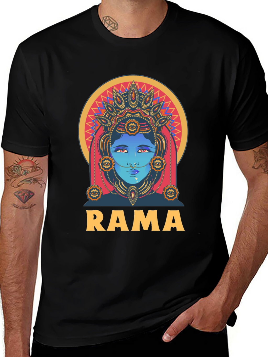 Rama Graphic Tee - Artistic Indian Design