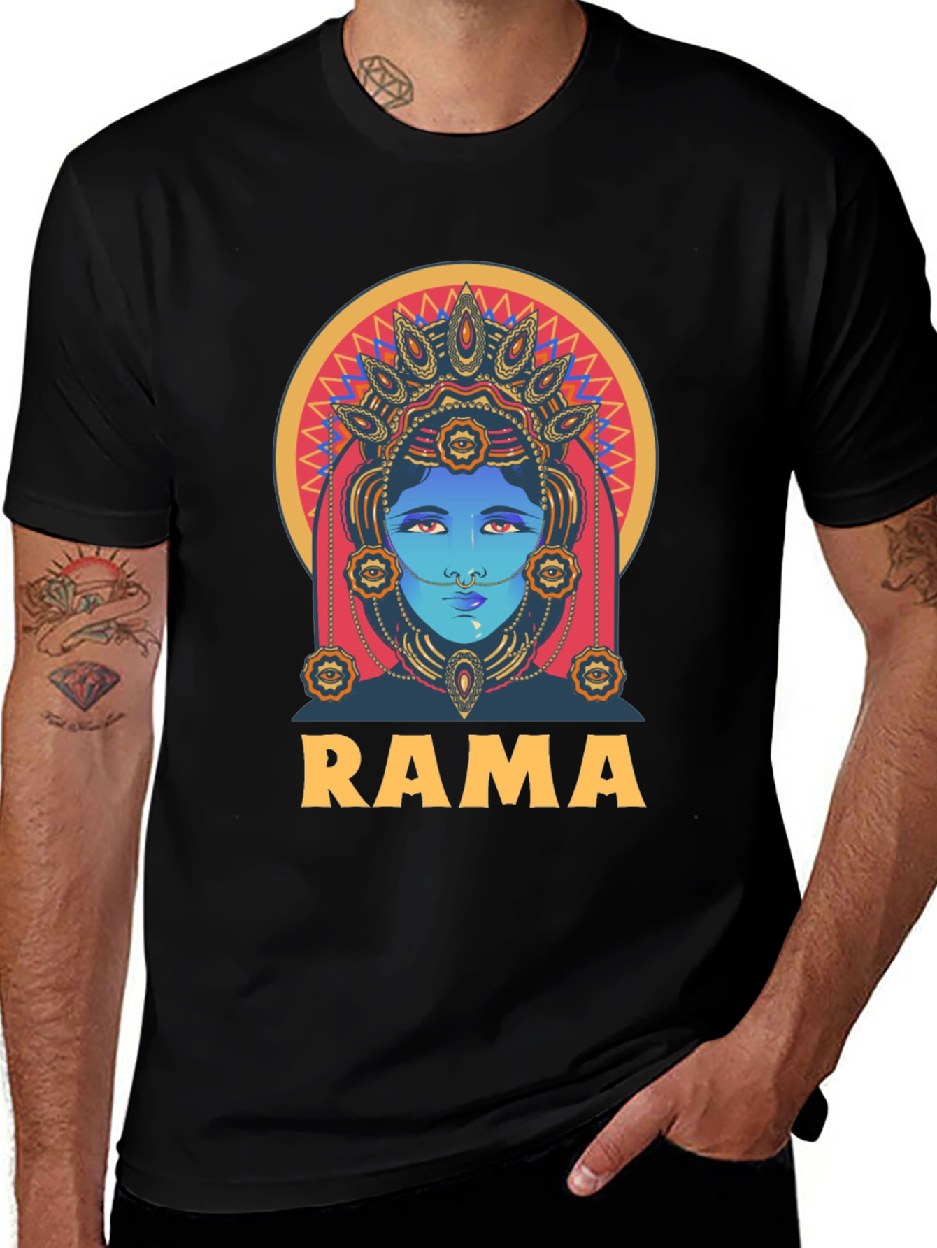 Rama Graphic Tee - Artistic Indian Design