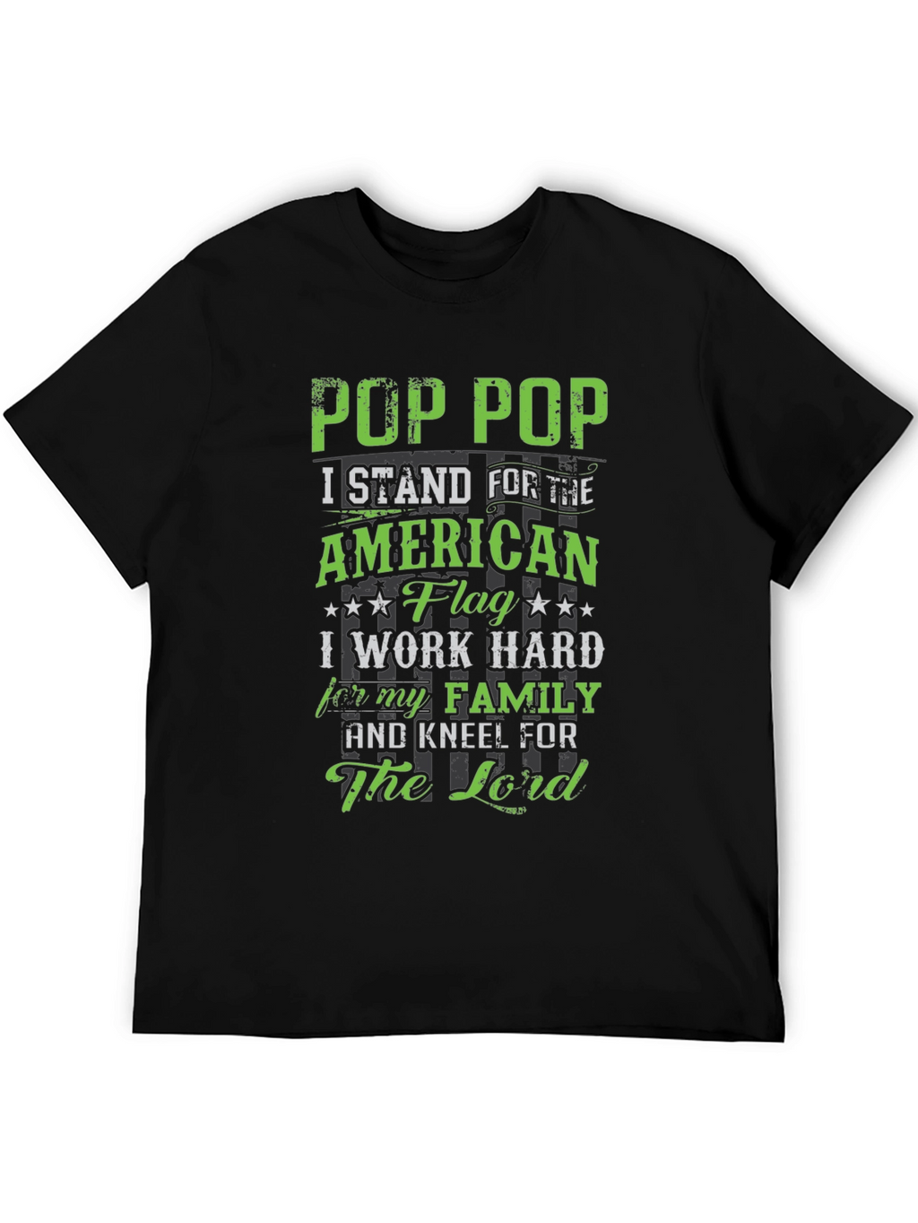 Pop Pop American Flag Graphic Tee