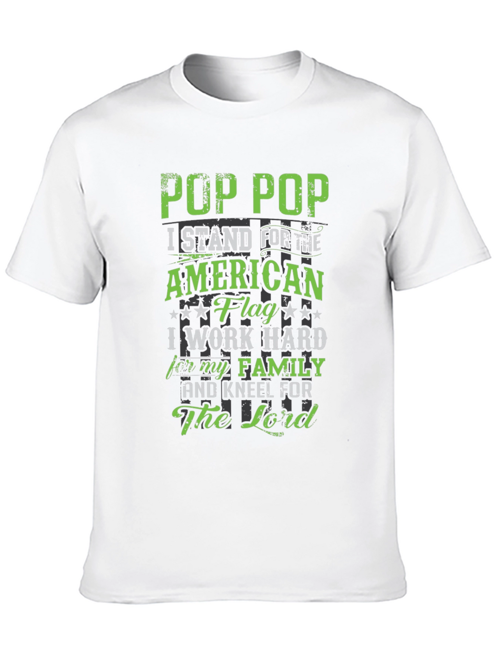 Pop Pop American Flag Graphic Tee
