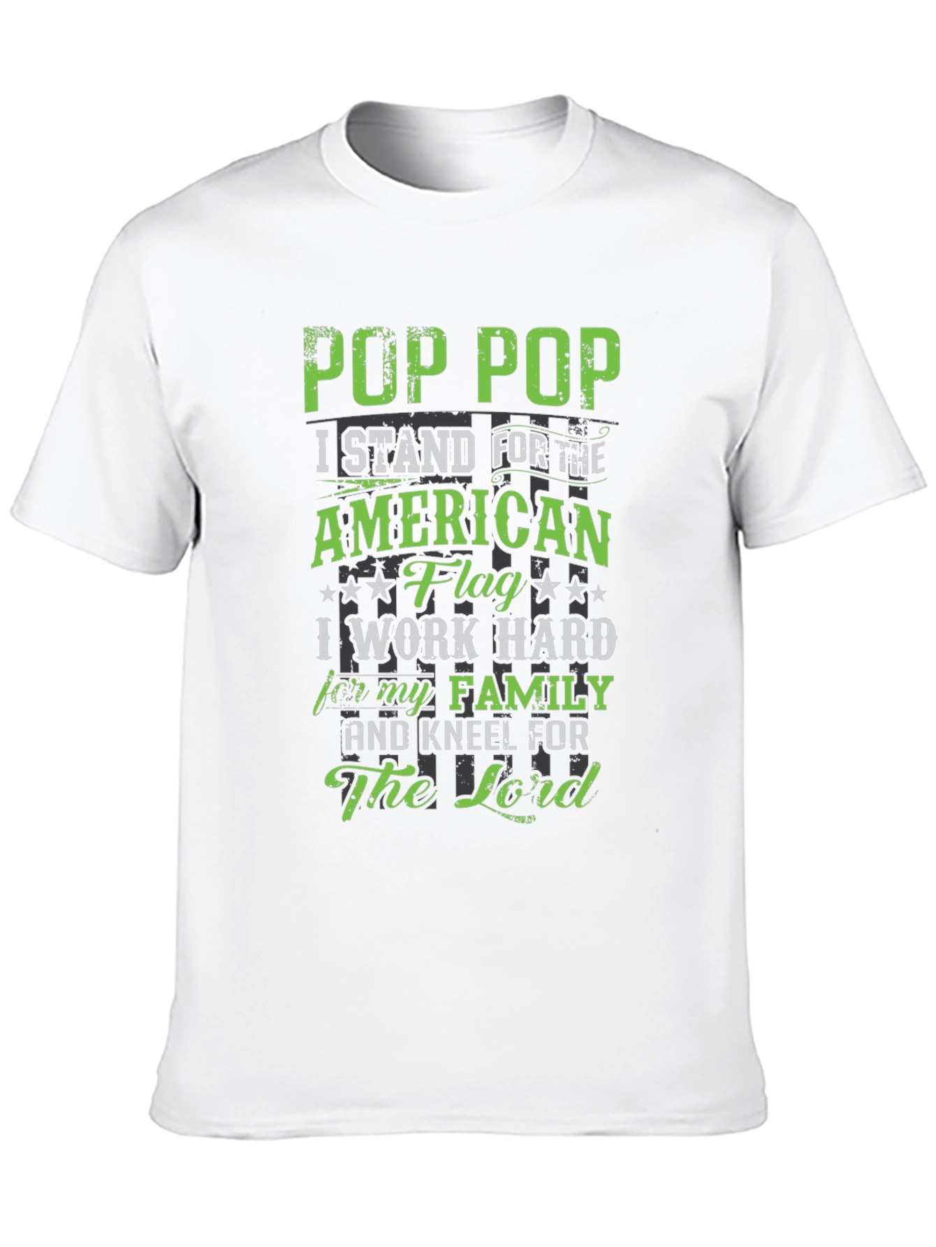 Pop Pop American Flag Graphic Tee