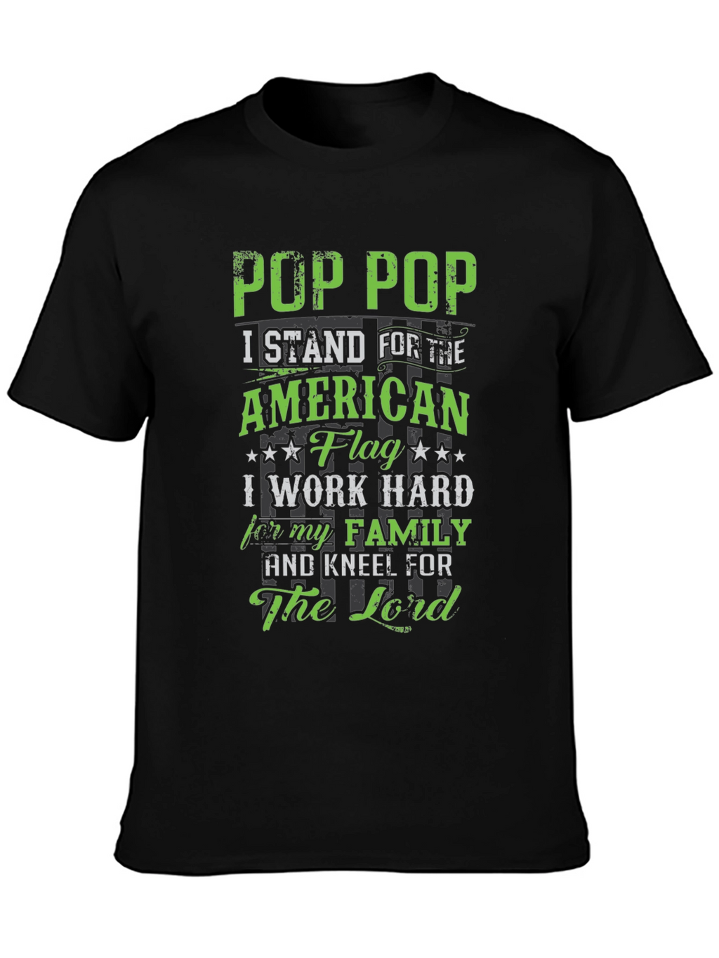 Pop Pop American Flag Graphic Tee