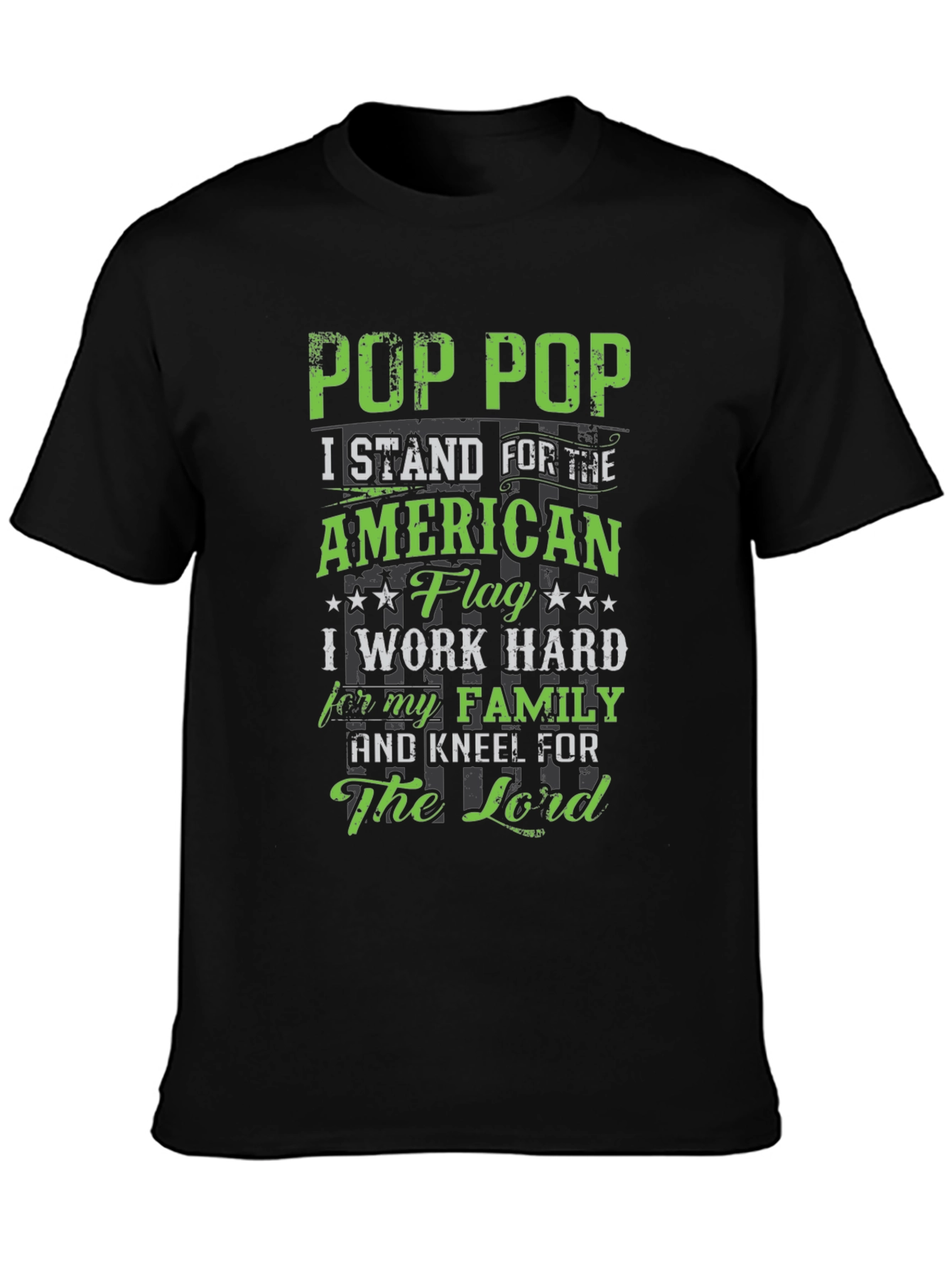 Pop Pop American Flag Graphic Tee