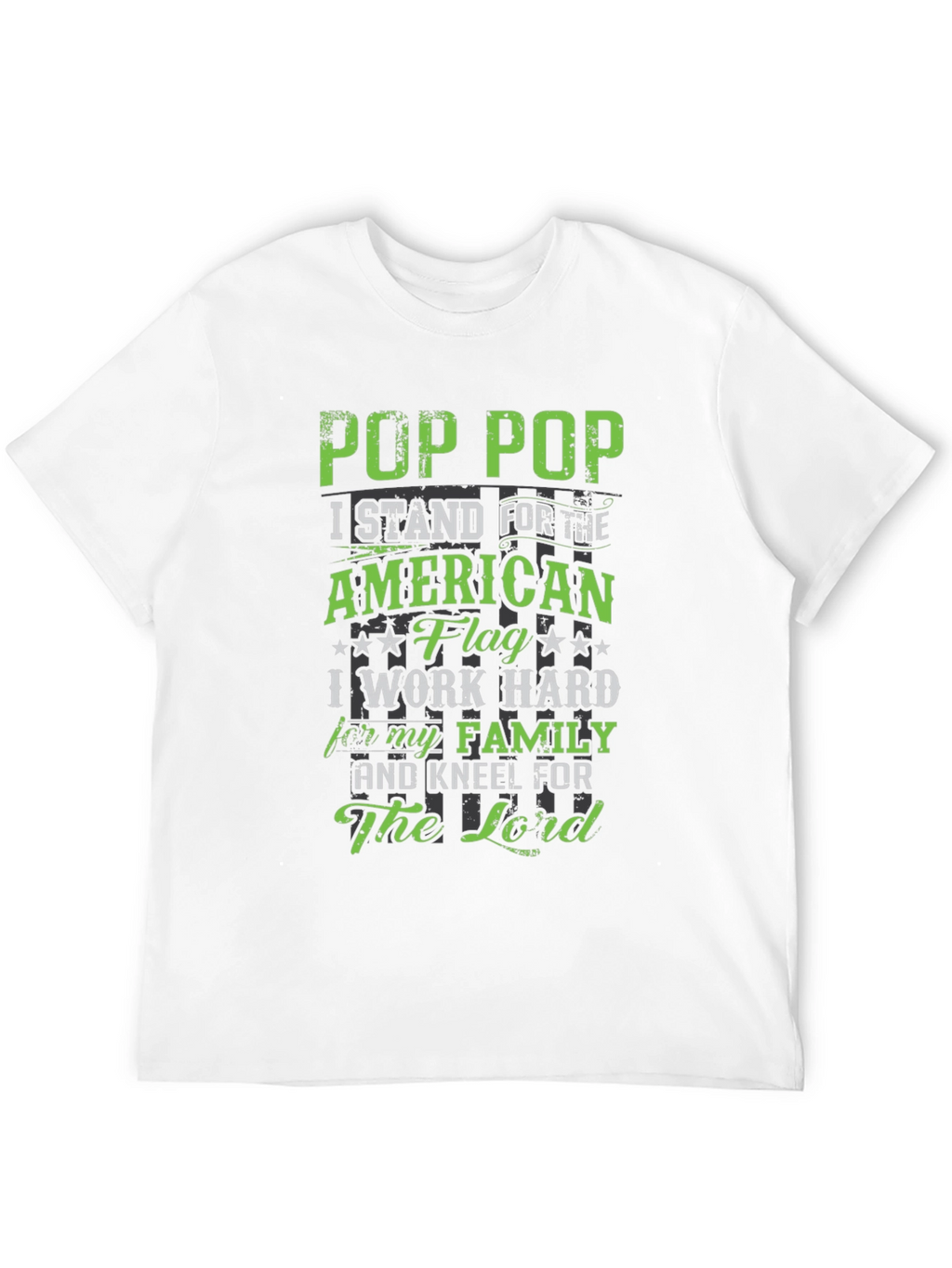 Pop Pop American Flag Graphic Tee