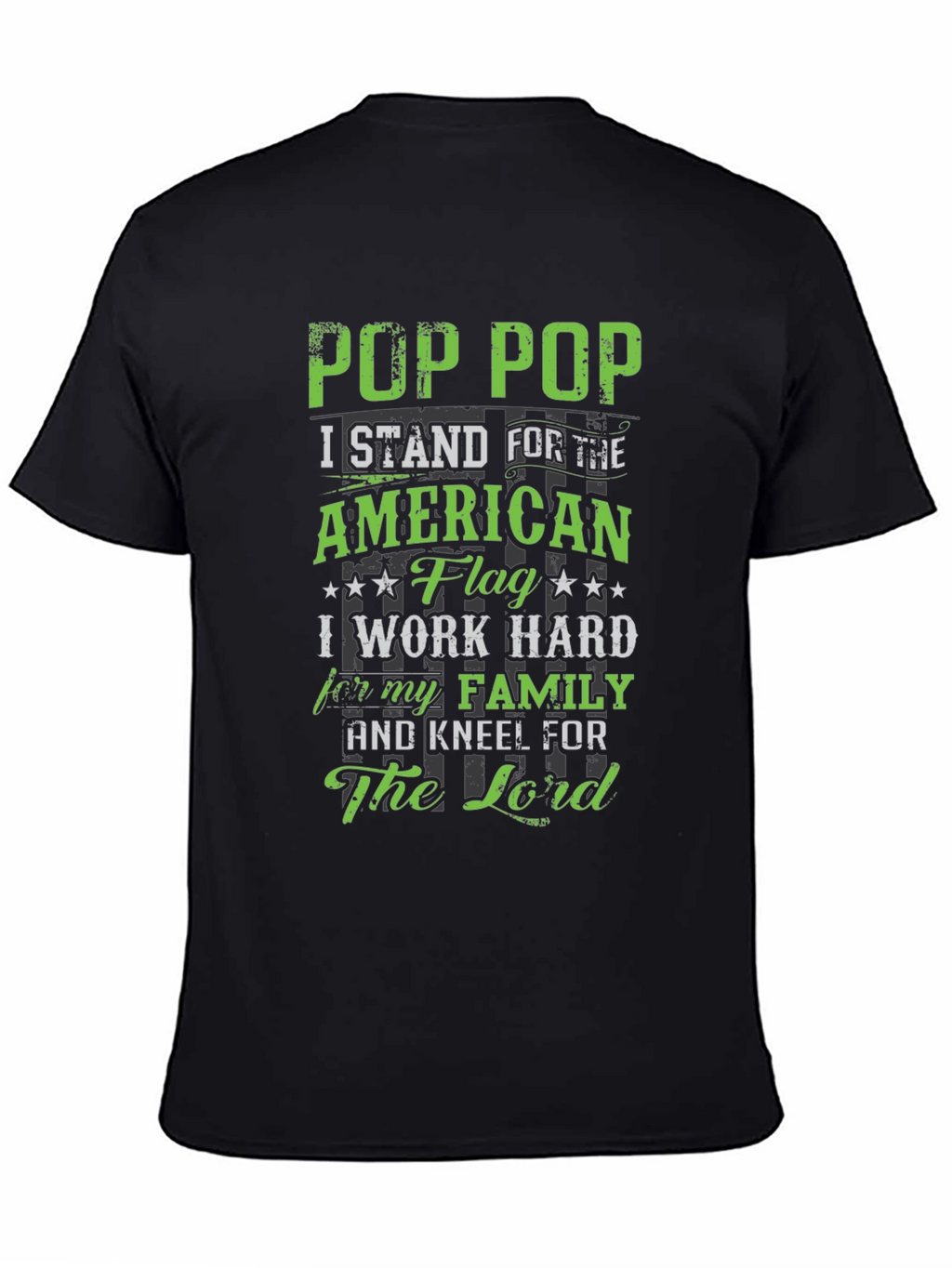Pop Pop American Flag Graphic Tee