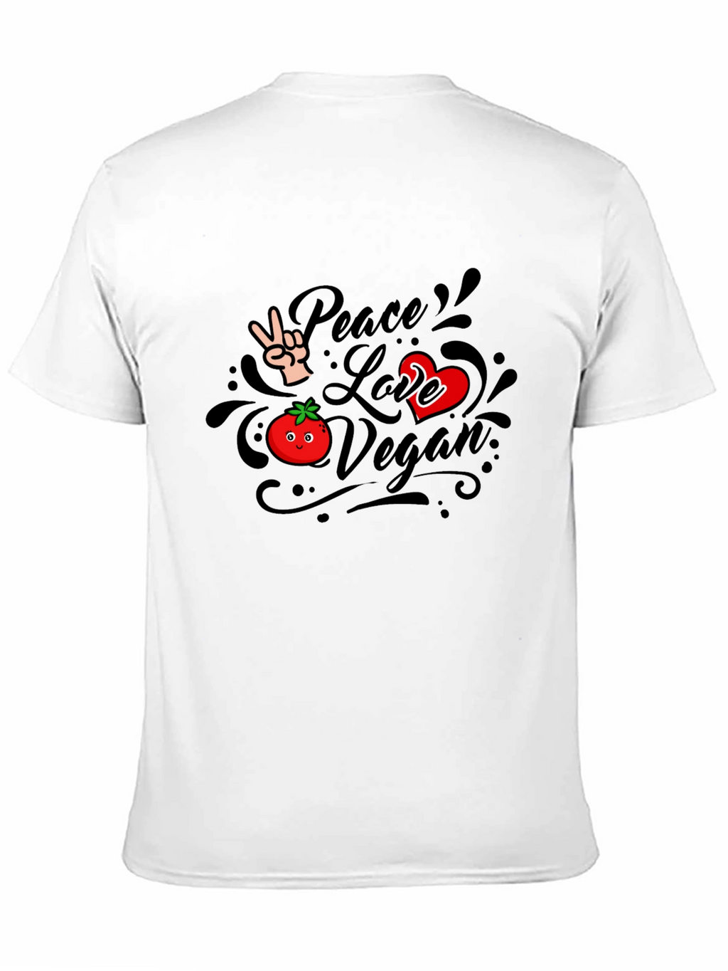 Vegan Peace Love Graphic T-Shirt