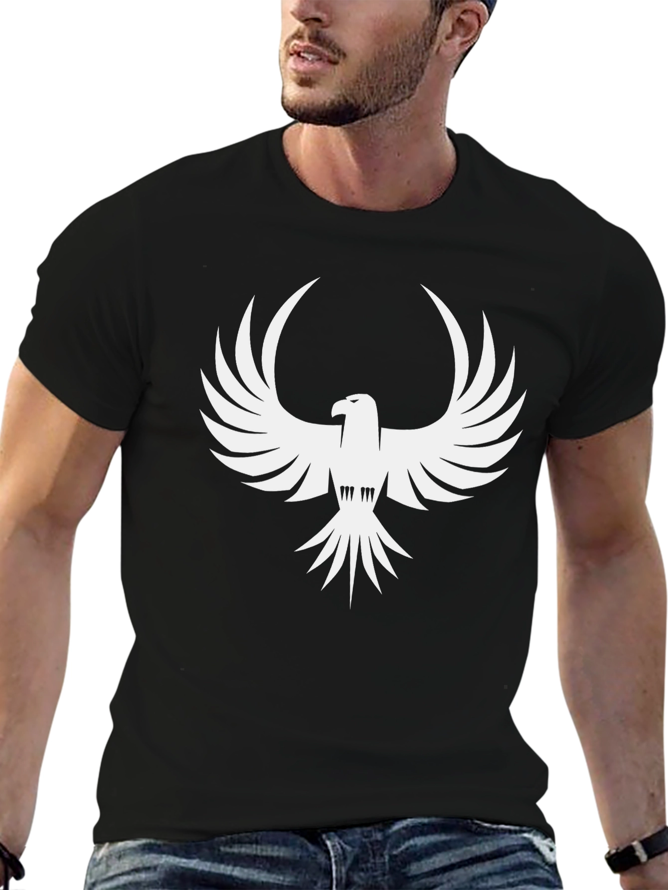 Eagle Graphic Black T-Shirt - Bold Design