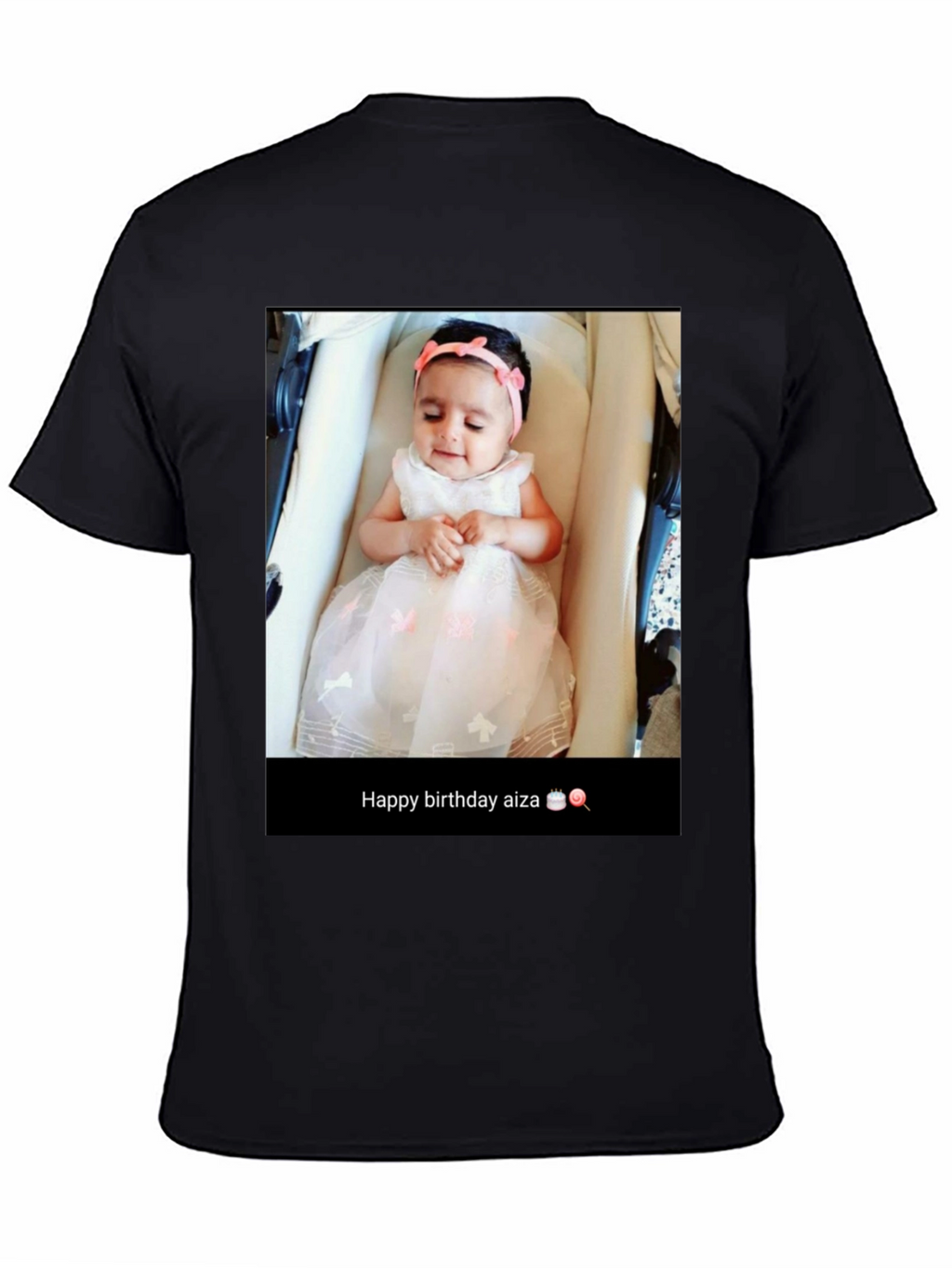 Custom Baby Photo T-Shirt: Happy Birthday Aiza!
