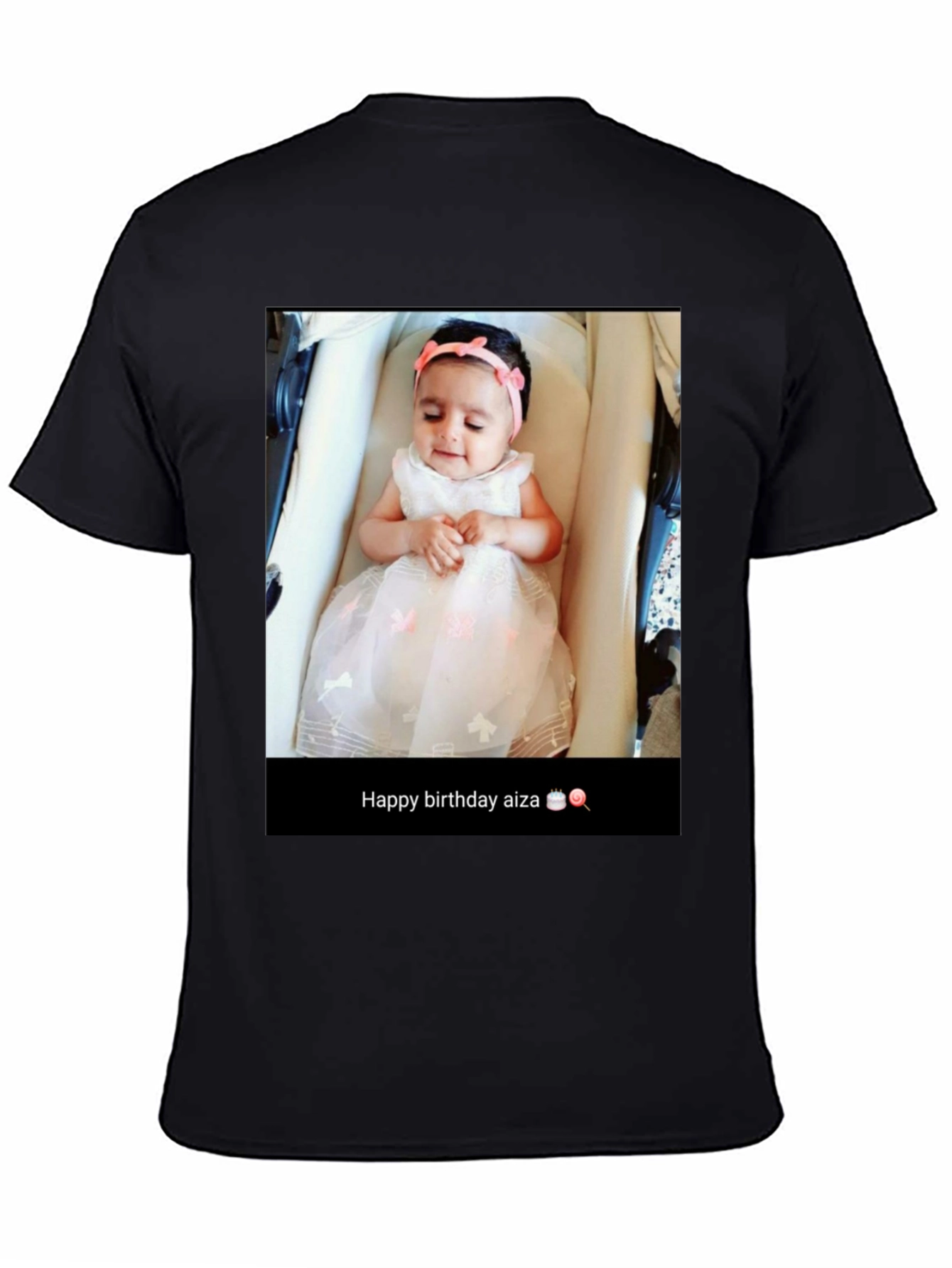 Custom Baby Photo T-Shirt: Happy Birthday Aiza!