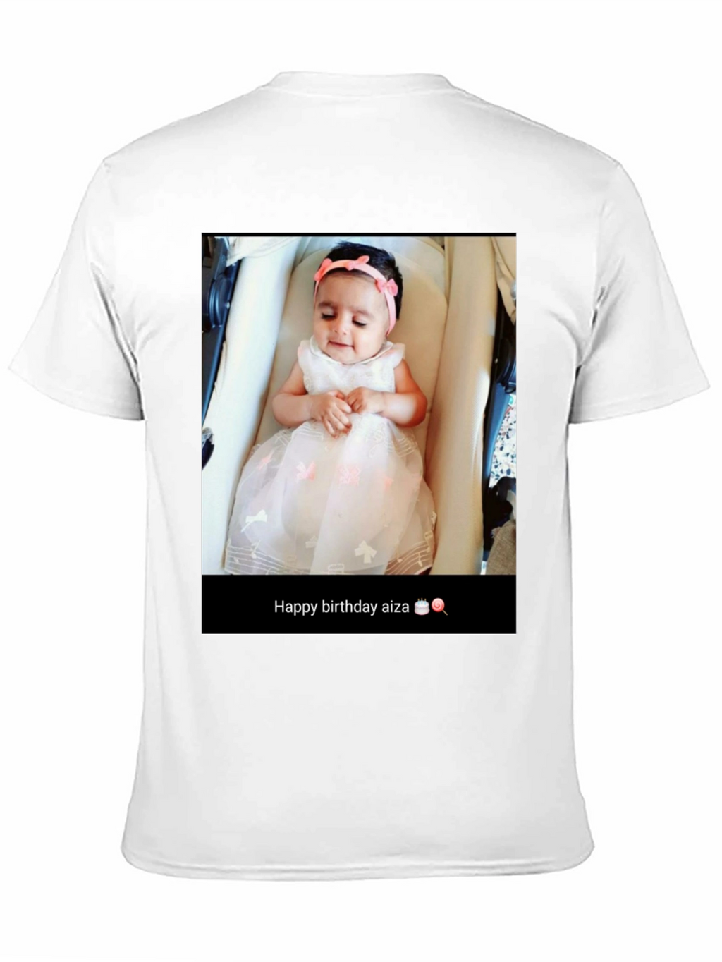Custom Baby Photo T-Shirt: Happy Birthday Aiza!