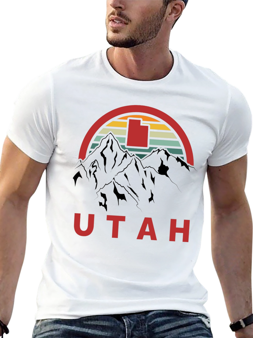 Utah Mountain Retro Graphic Tee