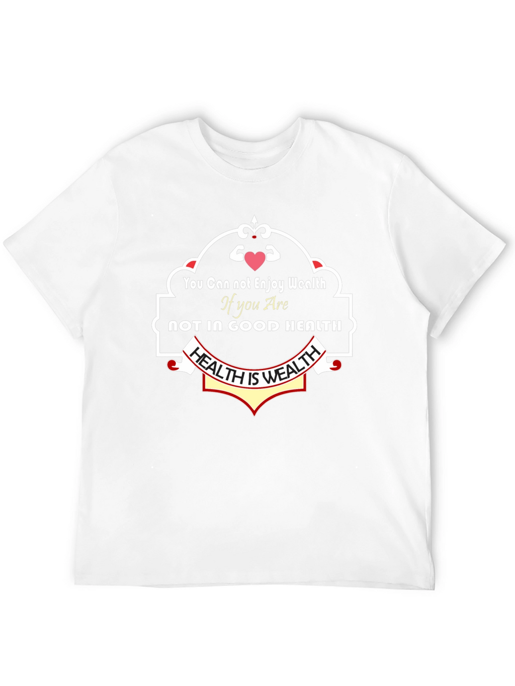 Health is Wealth Black Graphic T-Shirt