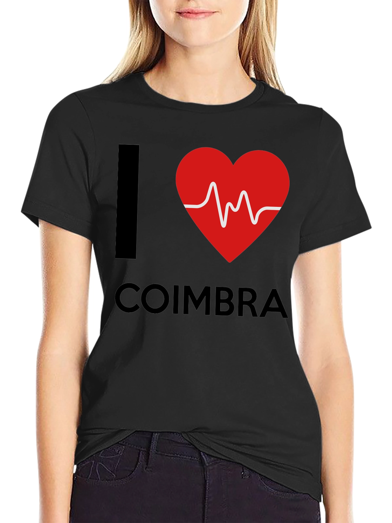 I Heart Coimbra Graphic T-Shirt - Trendy Portugal Souvenir Tee