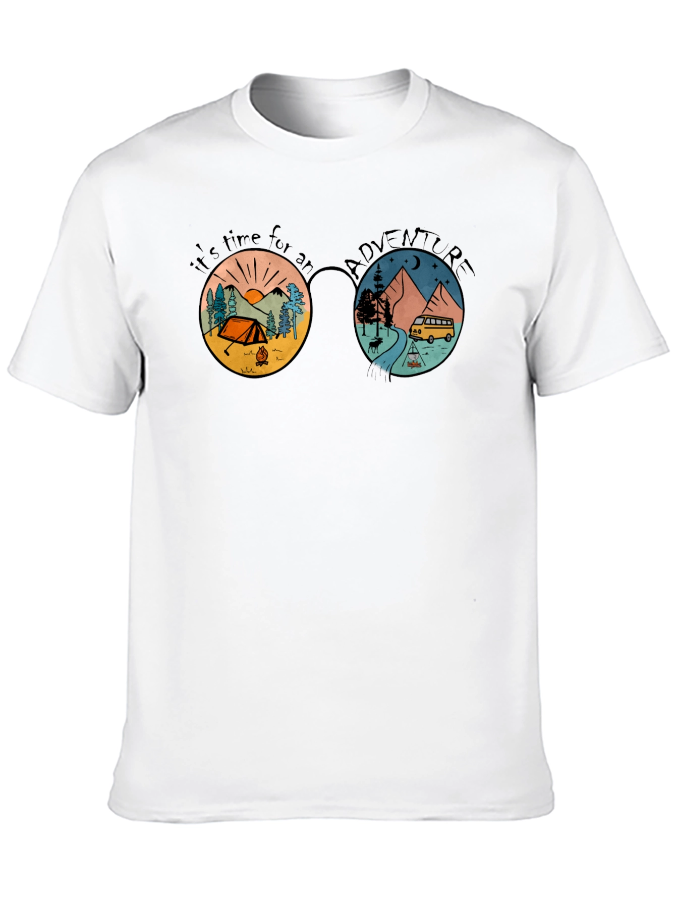 Adventure Time Graphic Tee - Camping & Travel Design