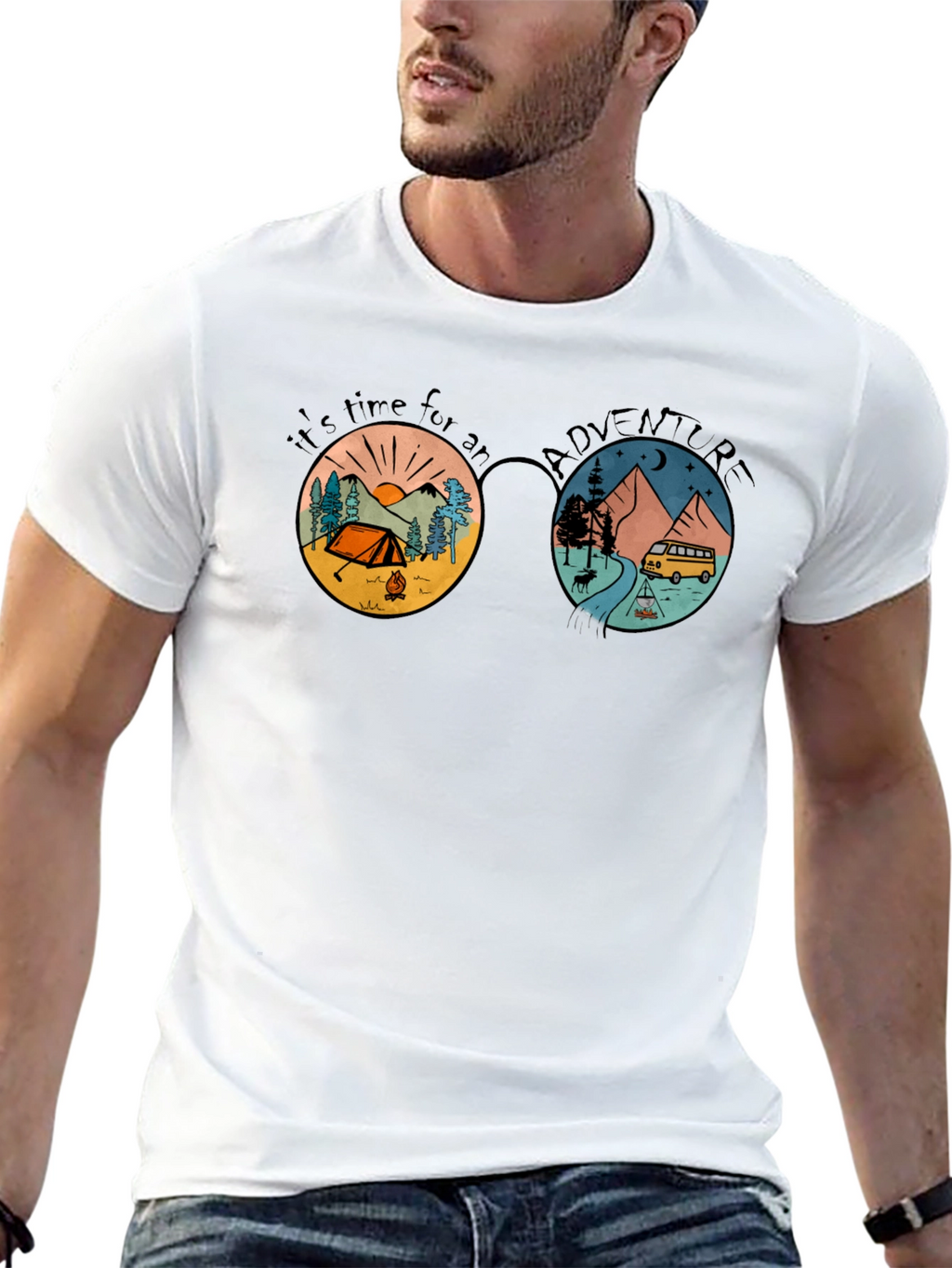 Adventure Time Graphic Tee - Camping & Travel Design
