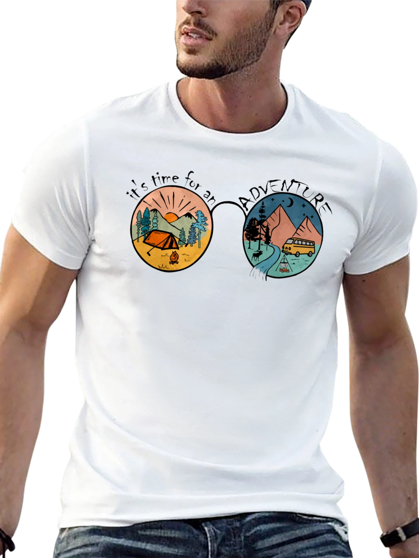 Adventure Time Graphic Tee - Camping & Travel Design