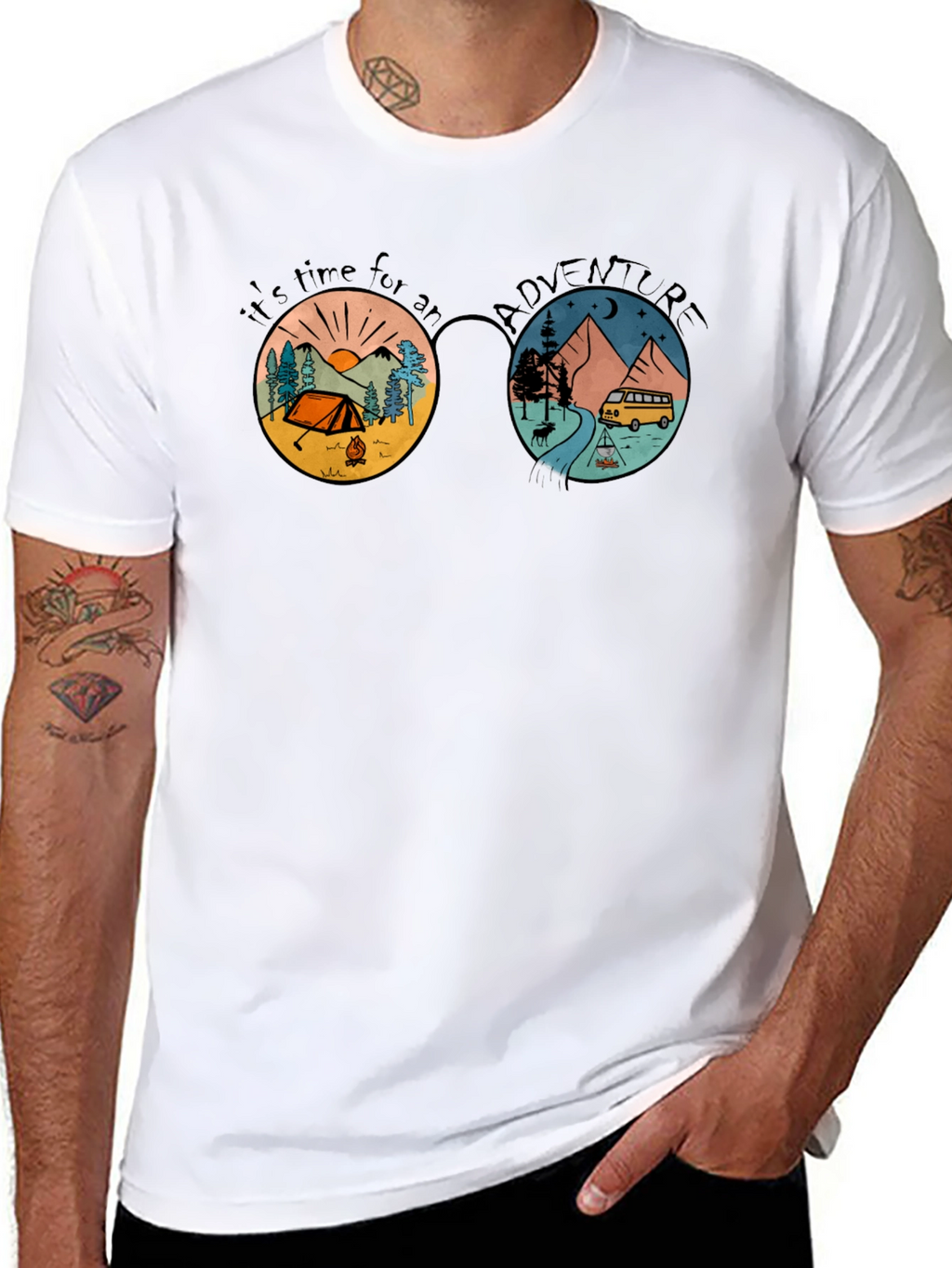 Adventure Time Graphic Tee - Camping & Travel Design