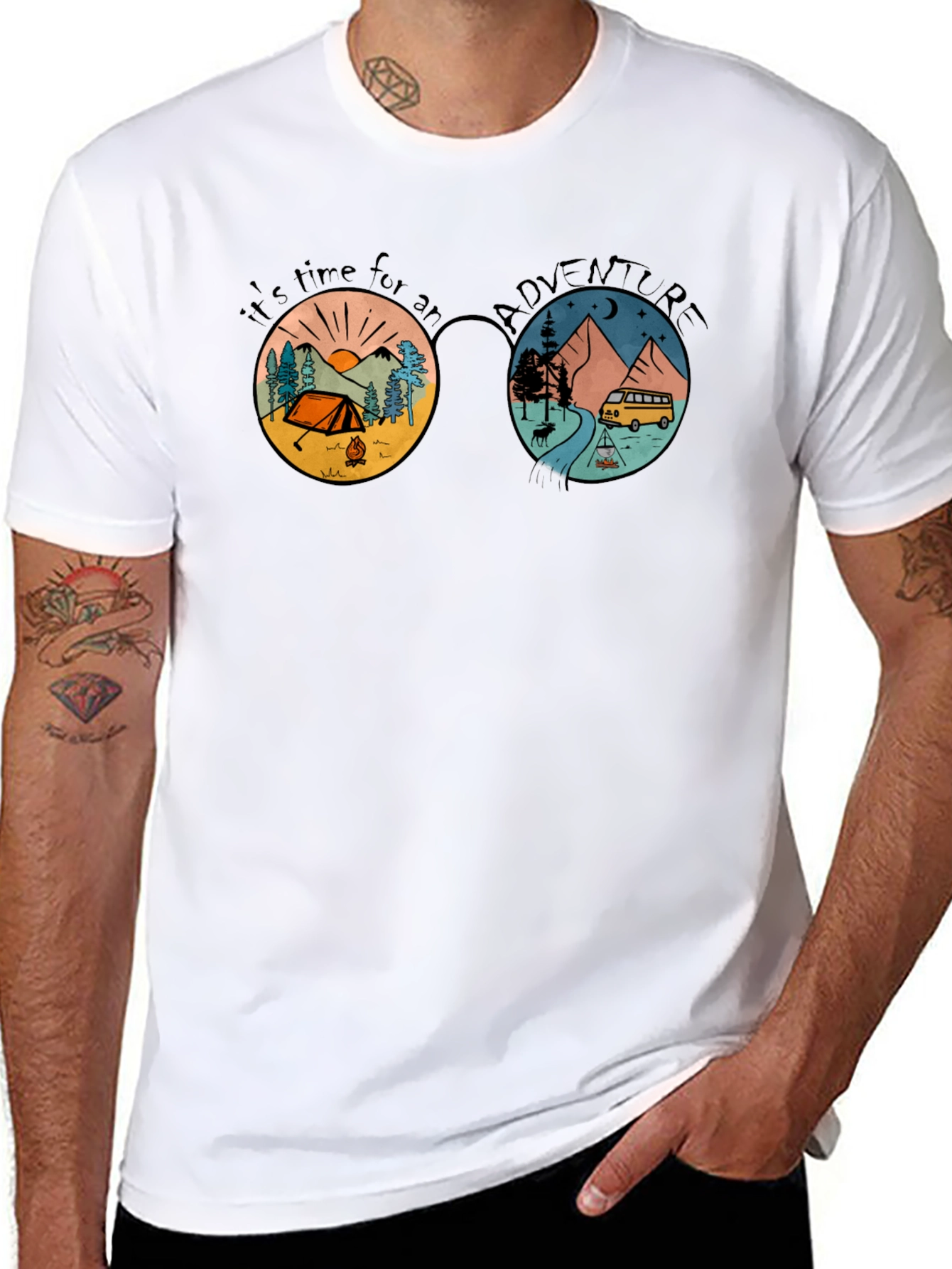 Adventure Time Graphic Tee - Camping & Travel Design