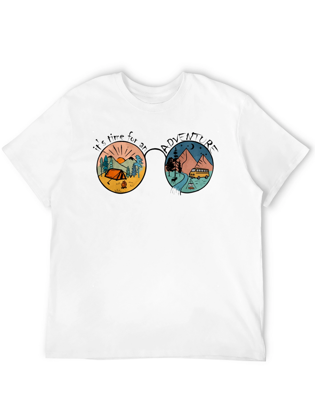 Adventure Time Graphic Tee - Camping & Travel Design