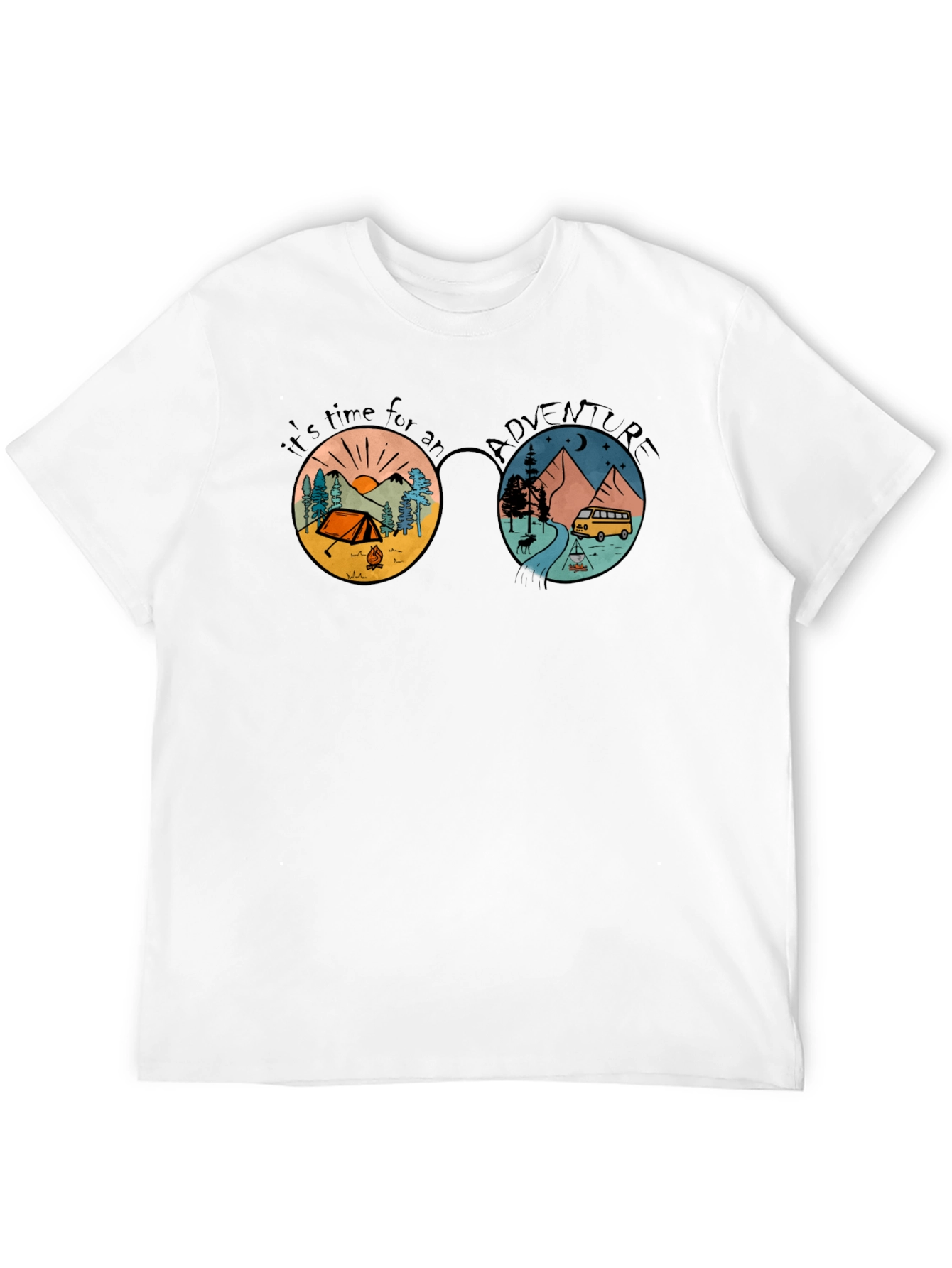 Adventure Time Graphic Tee - Camping & Travel Design