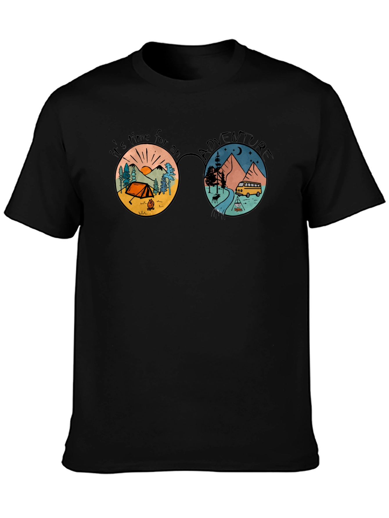 Adventure Time Graphic Tee - Camping & Travel Design