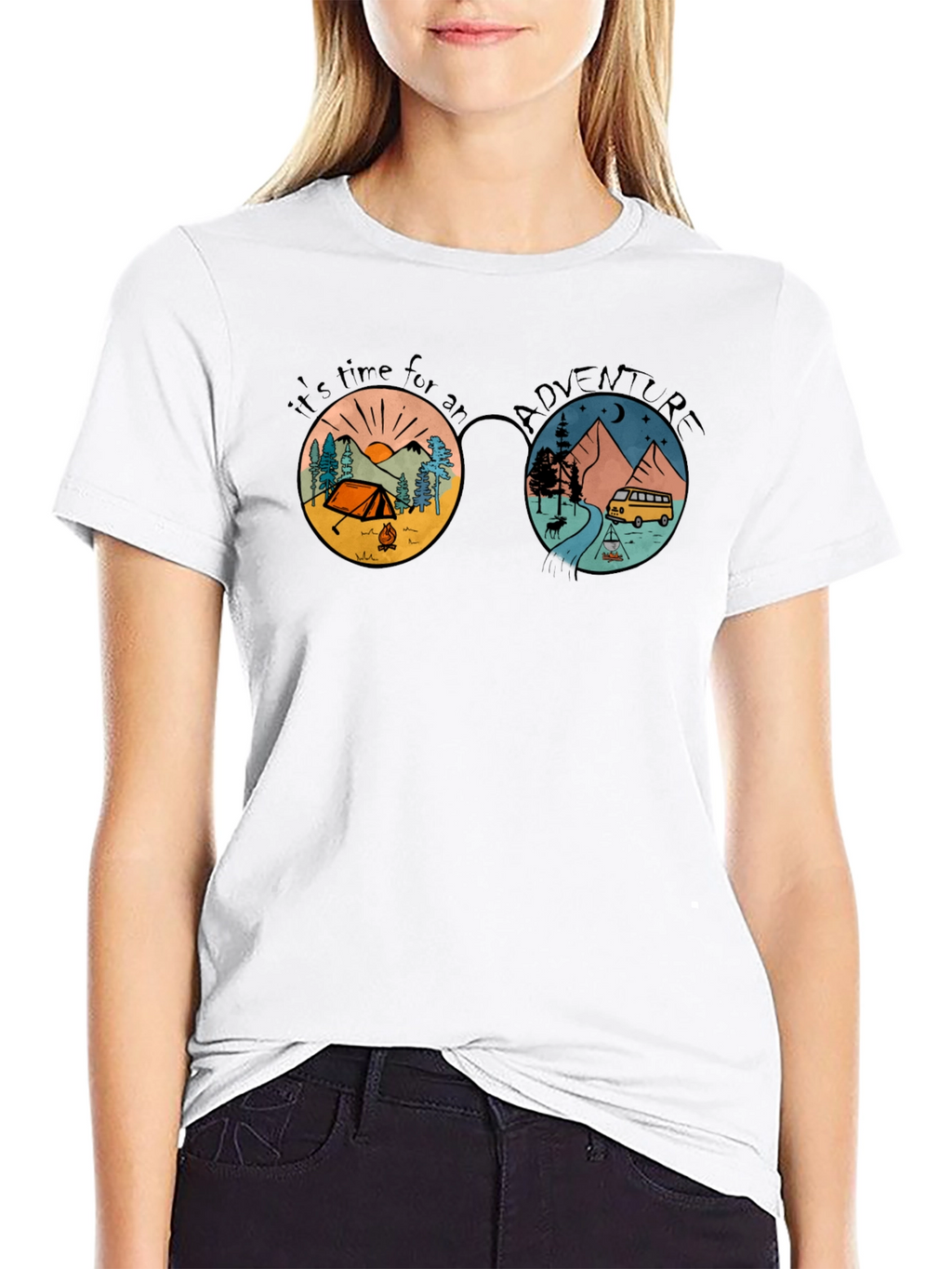Adventure Time Graphic Tee - Camping & Travel Design