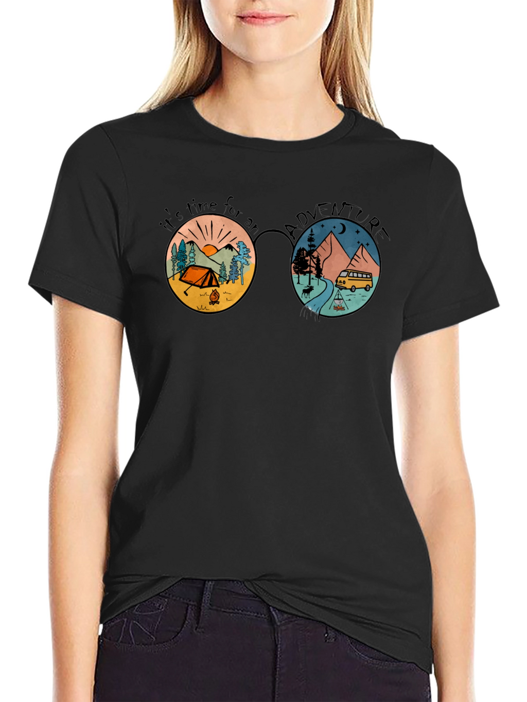 Adventure Time Graphic Tee - Camping & Travel Design