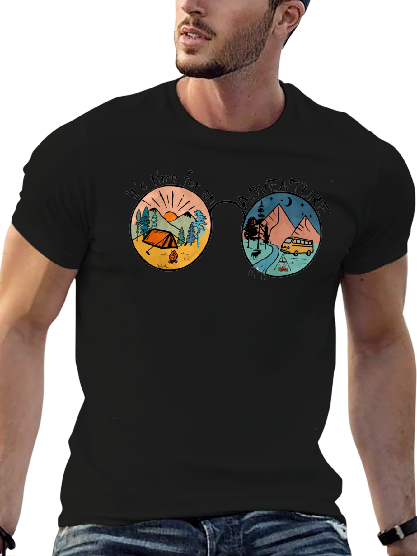 Adventure Time Graphic Tee - Camping & Travel Design
