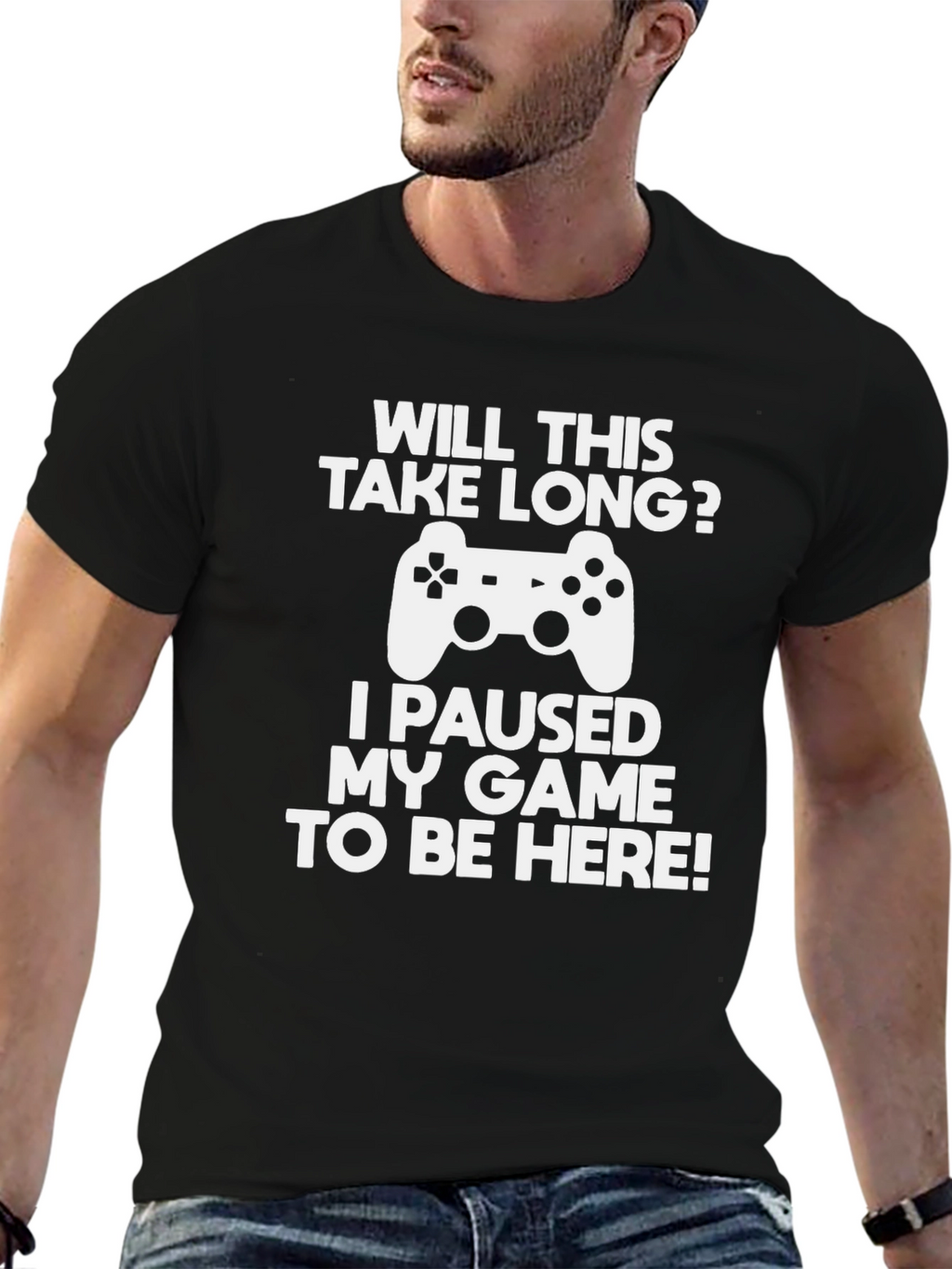 Gamer T-Shirt - Will This Take Long? Game Pause