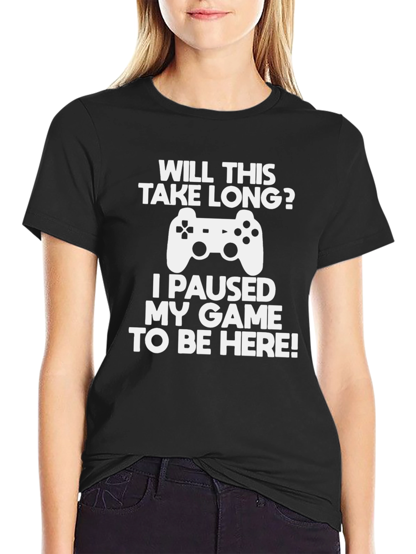 Gamer T-Shirt - Will This Take Long? Game Pause