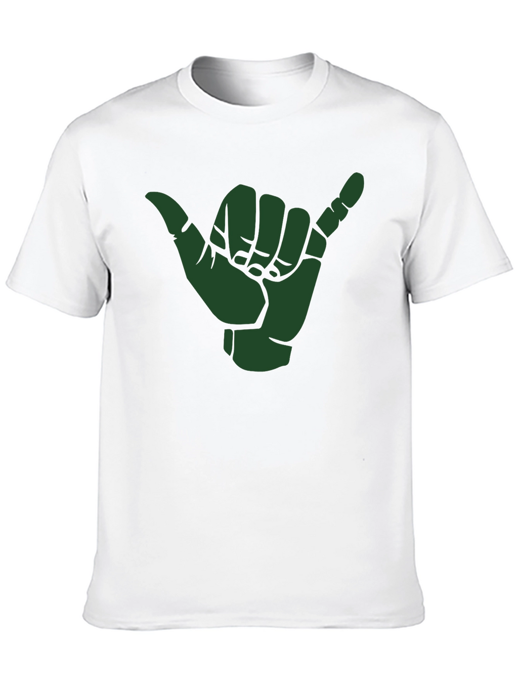 Shaka Hand Sign Graphic Tee - Black Cotton T-Shirt