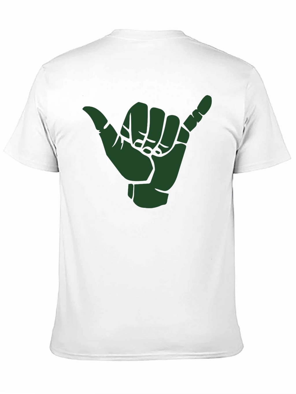 Shaka Hand Sign Graphic Tee - Black Cotton T-Shirt