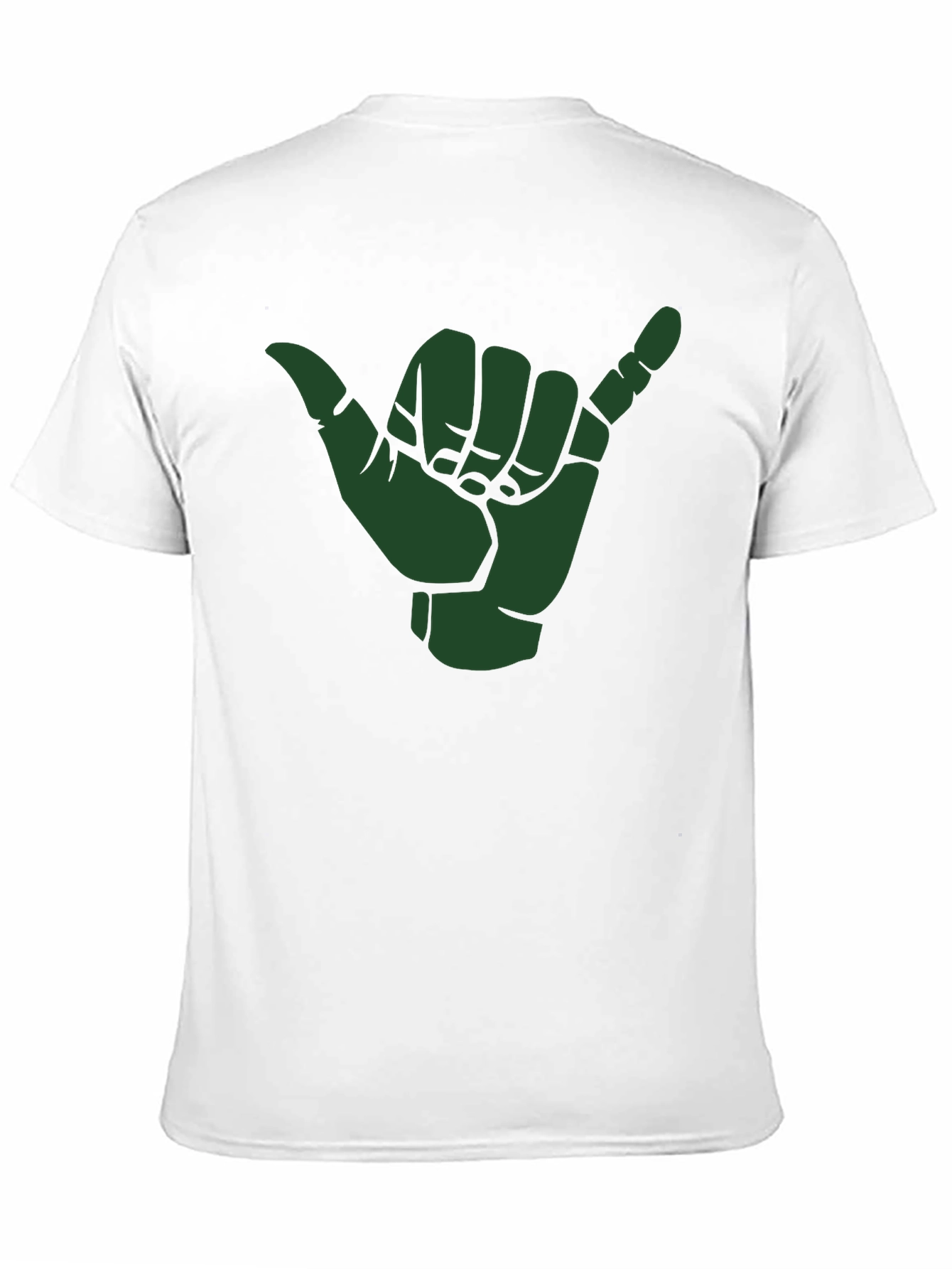 Shaka Hand Sign Graphic Tee - Black Cotton T-Shirt