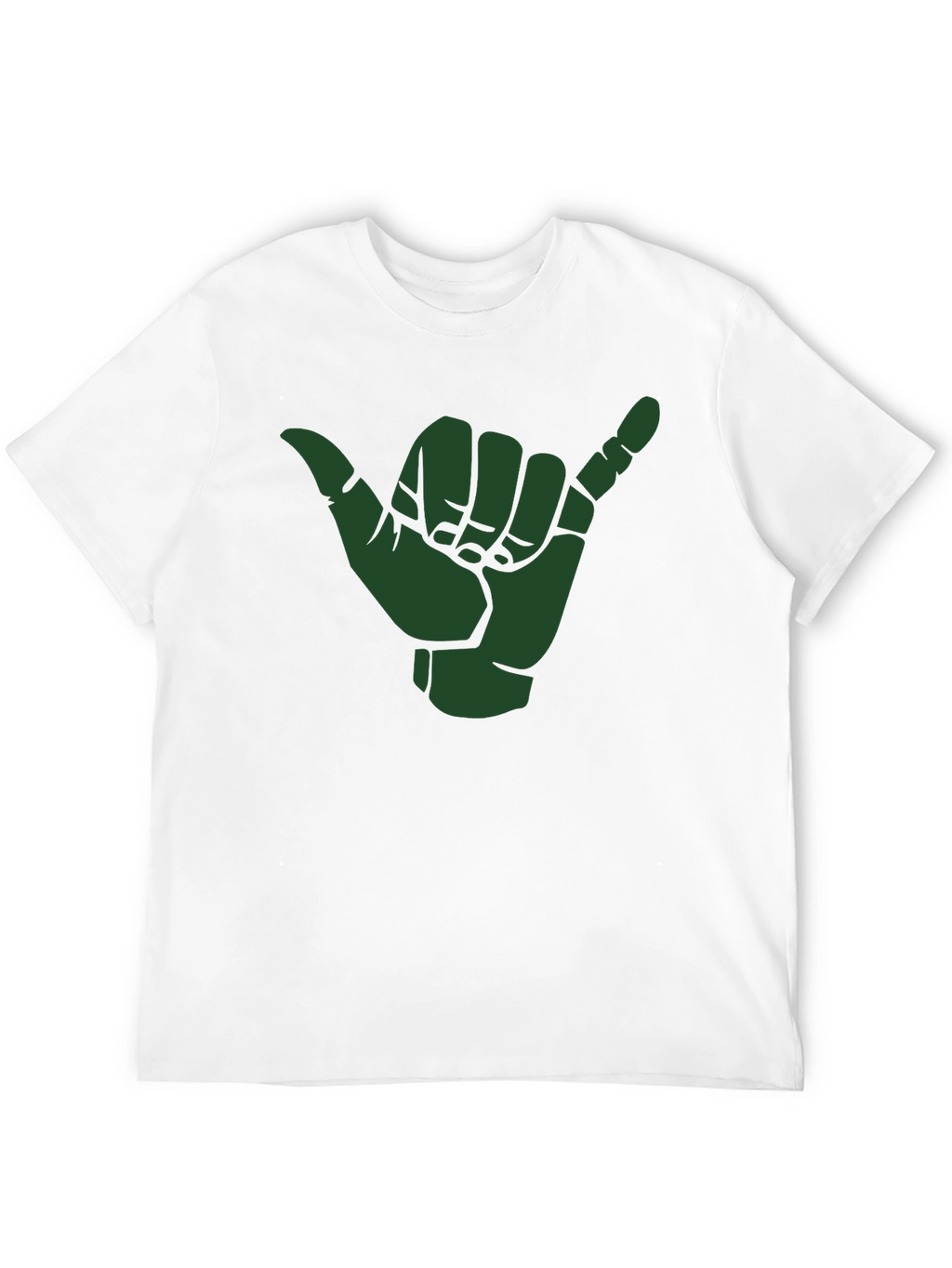 Shaka Hand Sign Graphic Tee - Black Cotton T-Shirt