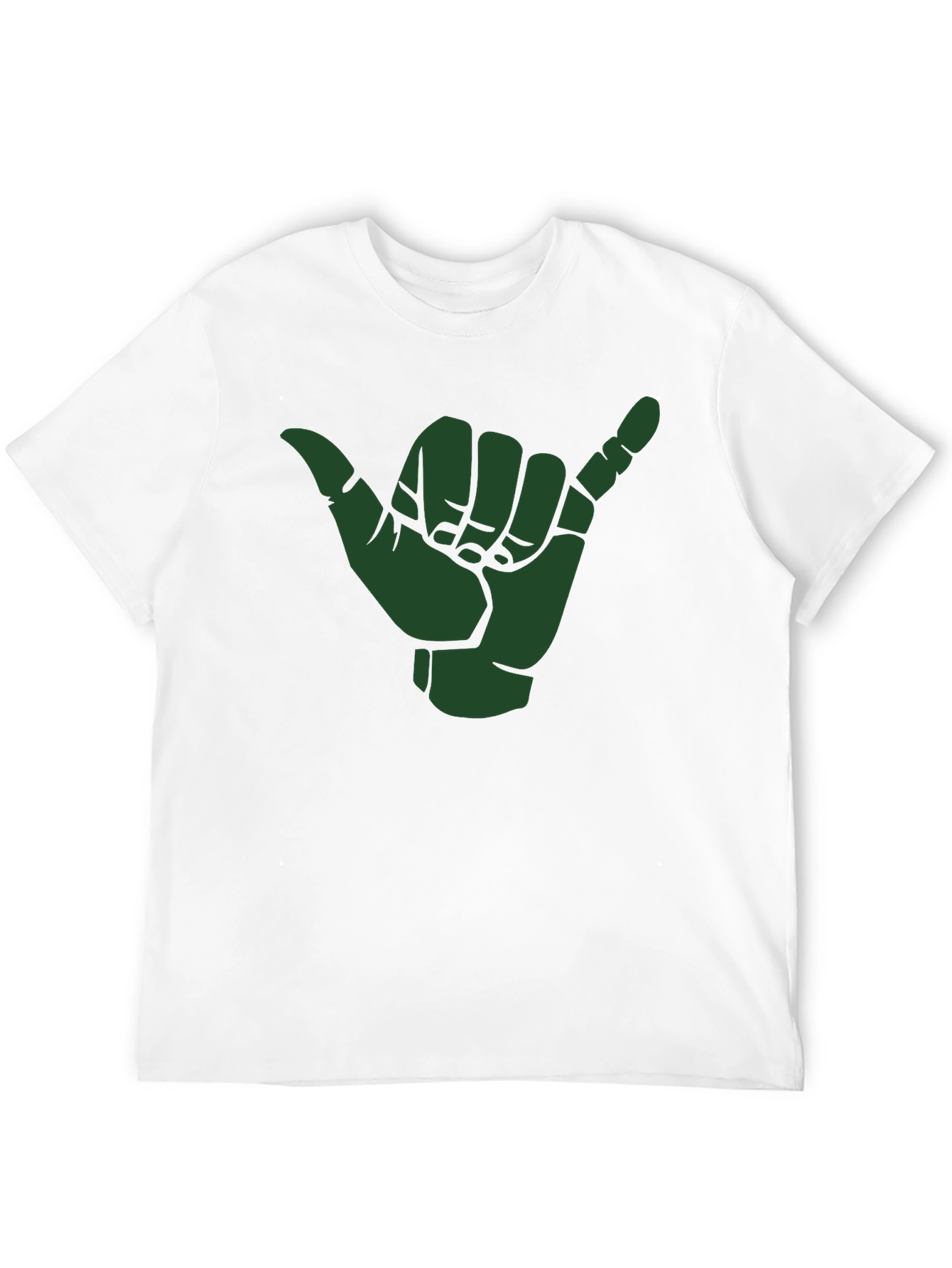 Shaka Hand Sign Graphic Tee - Black Cotton T-Shirt