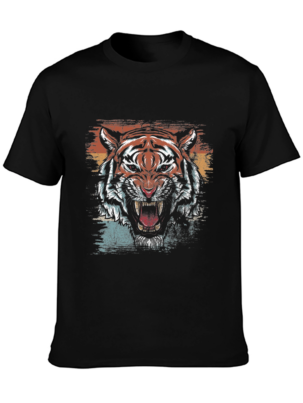 Roaring Tiger Graphic Tee - Mens Black T-Shirt