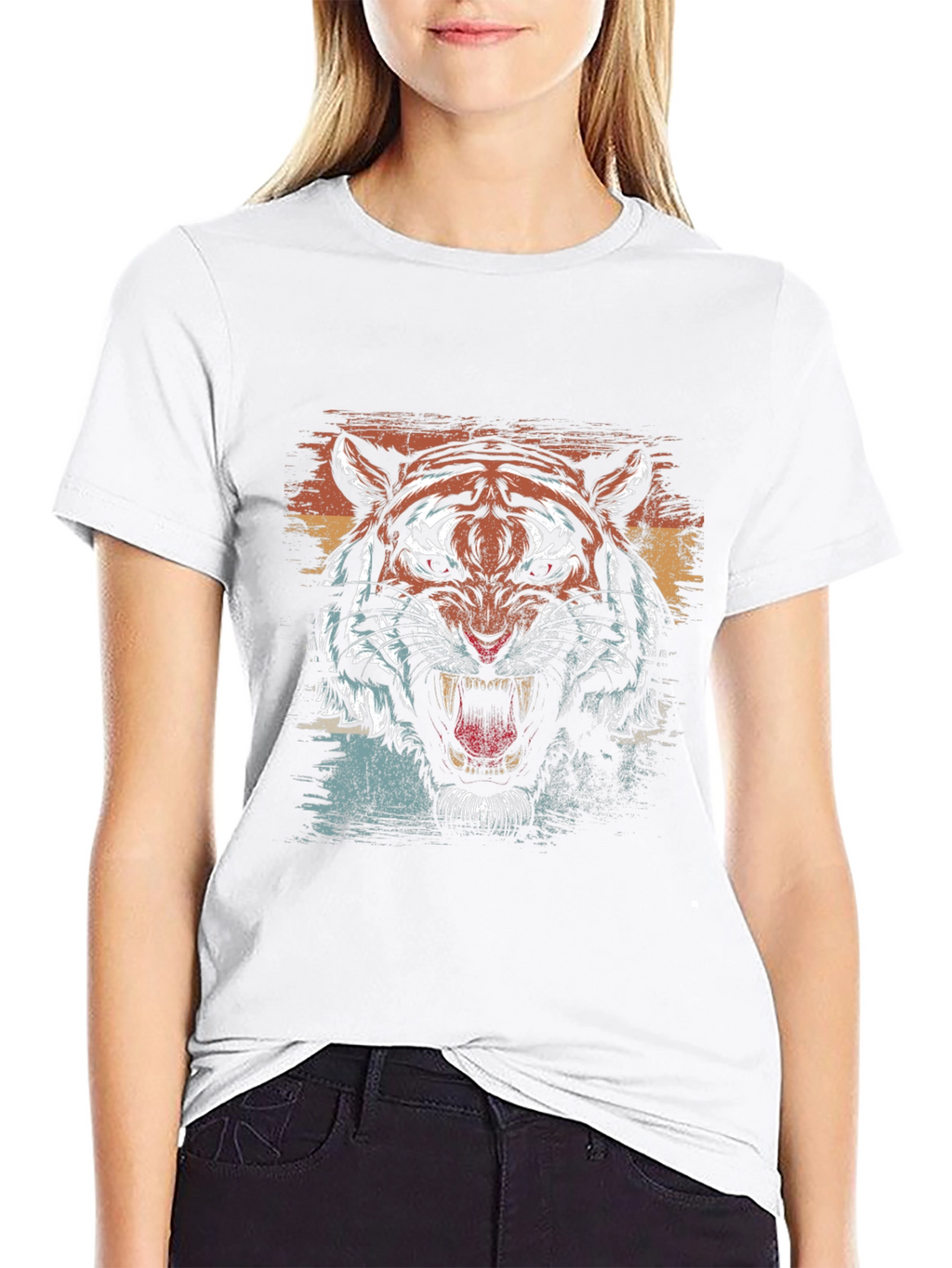 Roaring Tiger Graphic Tee - Mens Black T-Shirt