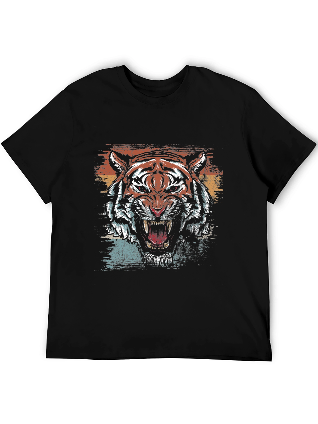 Roaring Tiger Graphic Tee - Mens Black T-Shirt