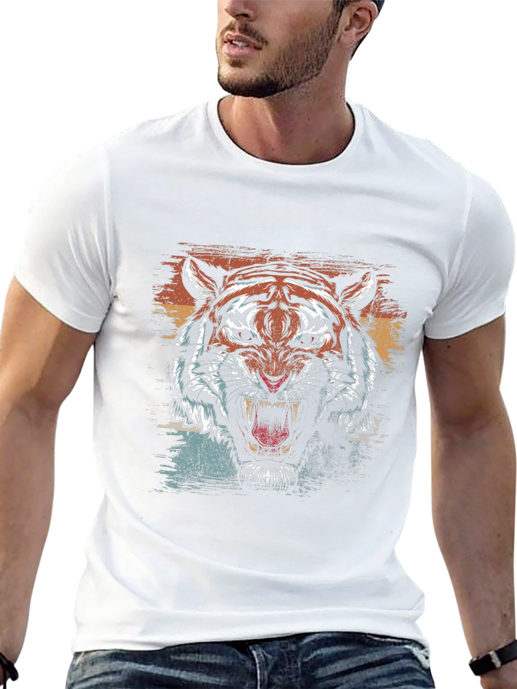 Roaring Tiger Graphic Tee - Mens Black T-Shirt