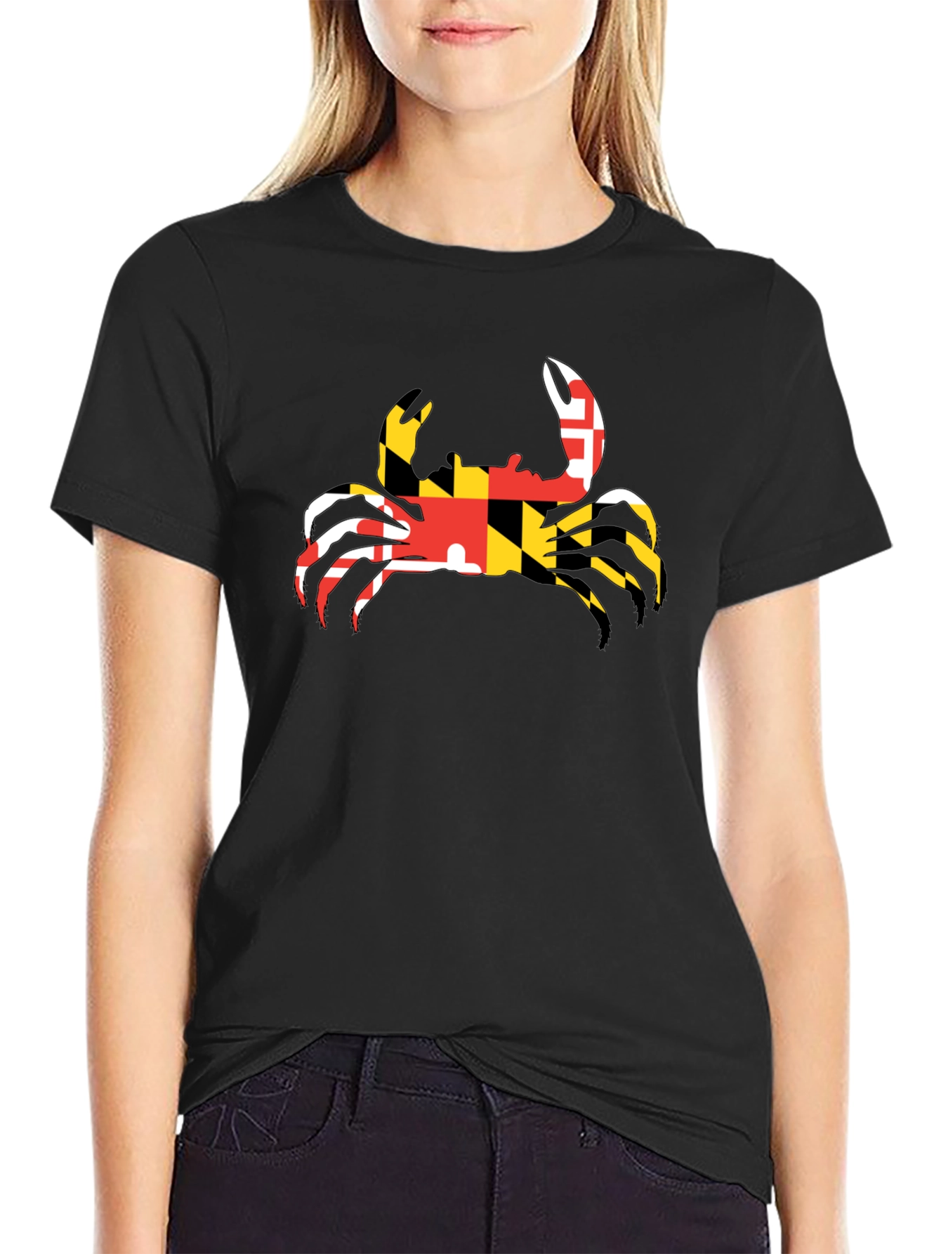 Maryland Crab T-Shirt - Black Graphic Tee