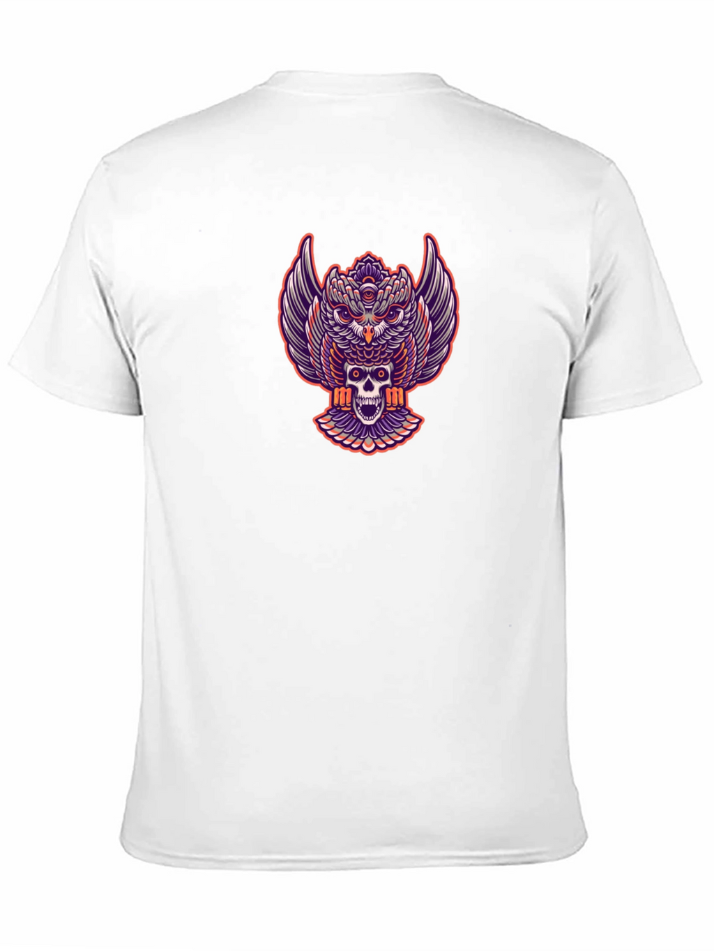 Owl and Skull Graphic Print Tee
