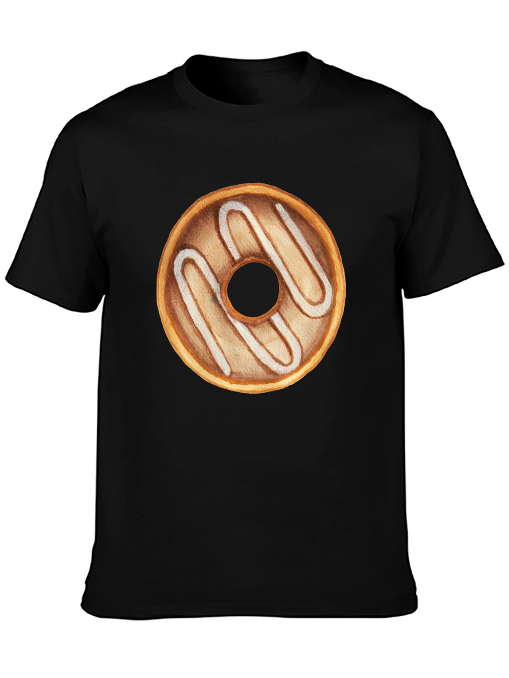 Donut Graphic Tee - Black Casual T-Shirt