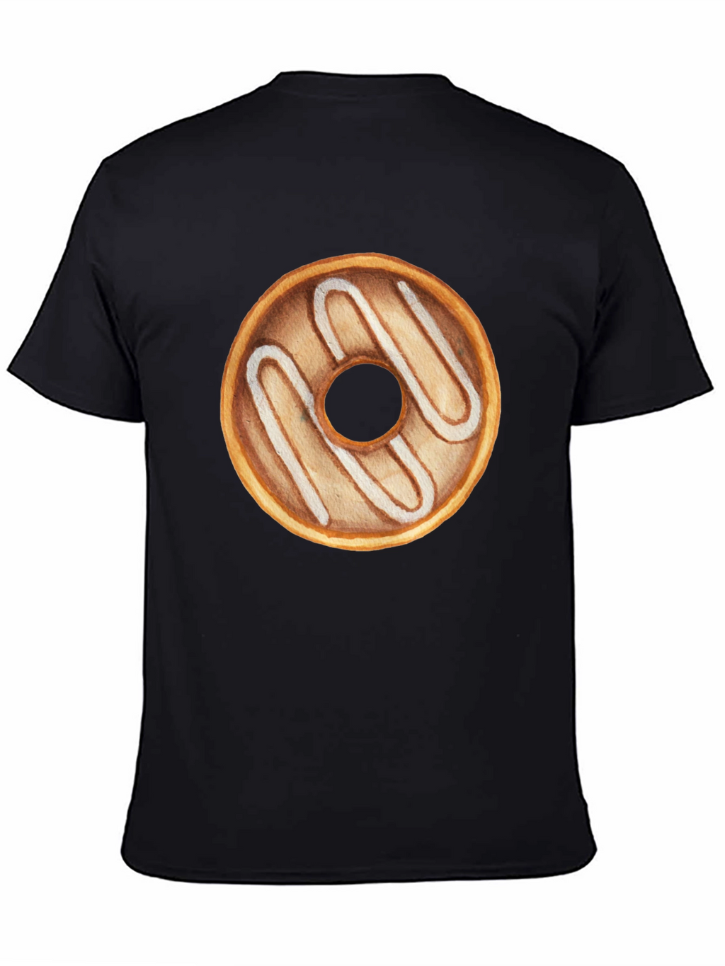 Donut Graphic Tee - Black Casual T-Shirt