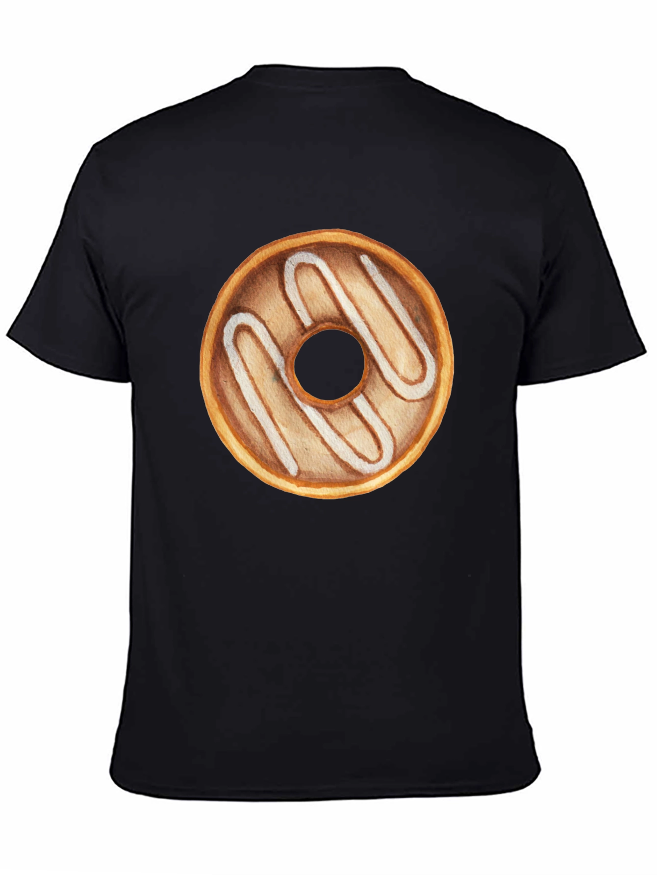 Donut Graphic Tee - Black Casual T-Shirt